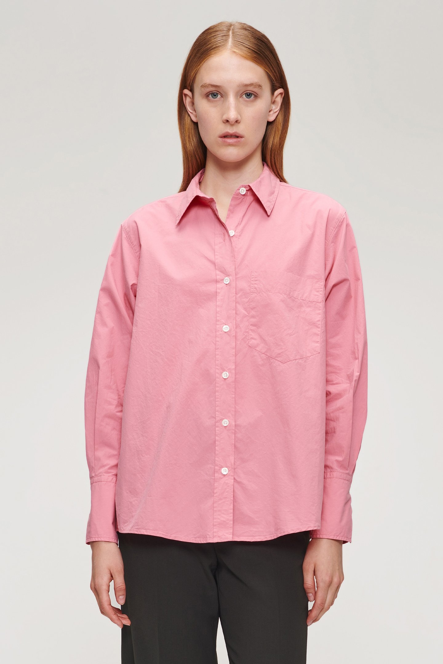ORG COTTON BOYS SHIRT PINK 1