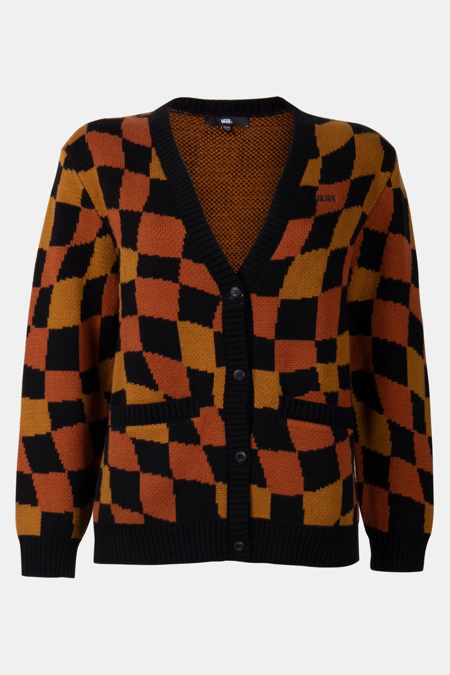 JAGGER SWEATER CARDIGAN AMUSEMENT 66 BLACK/GINGER BREAD 3