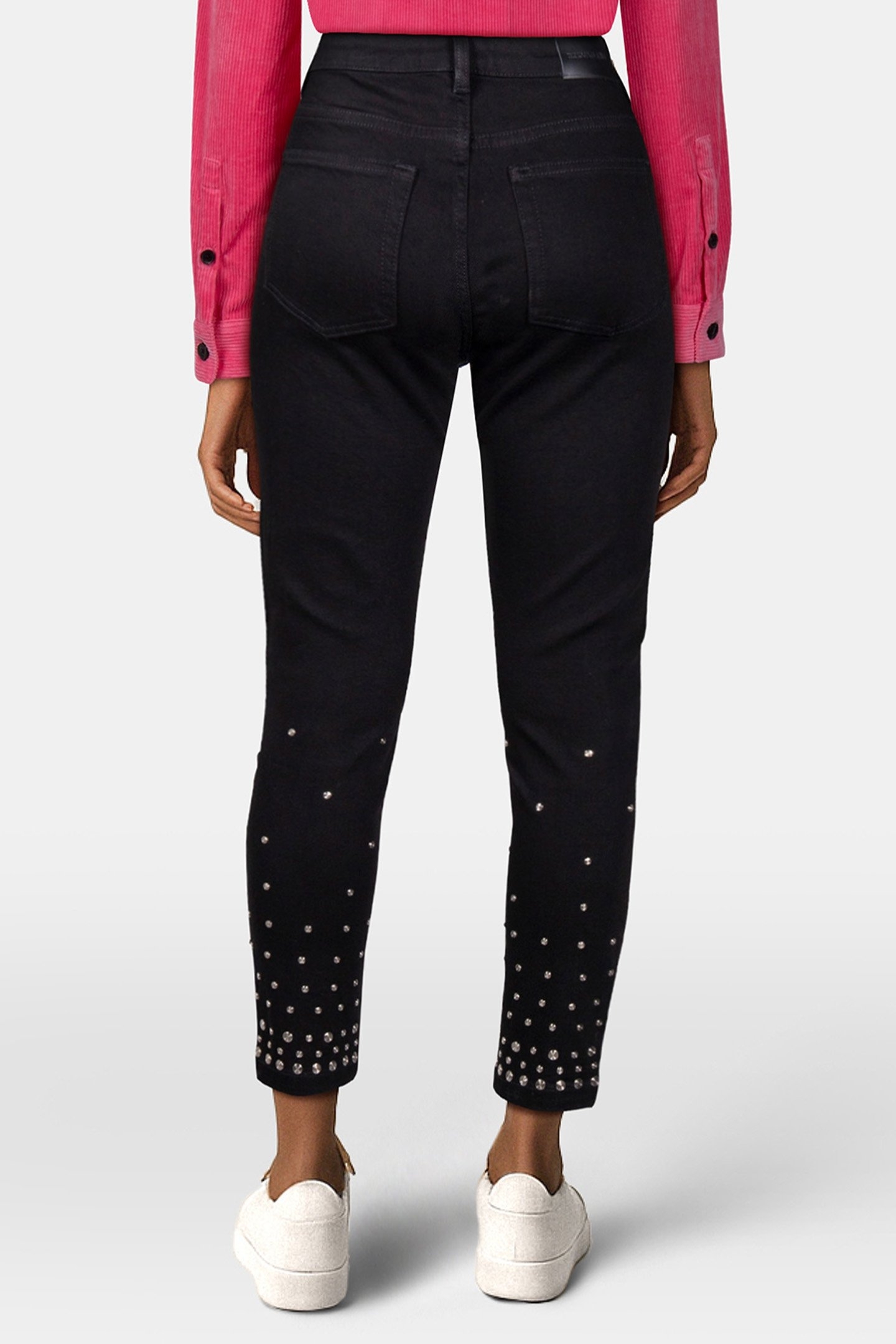 DENIM PANTS WITH STUDDED DETAILS BLACK 2