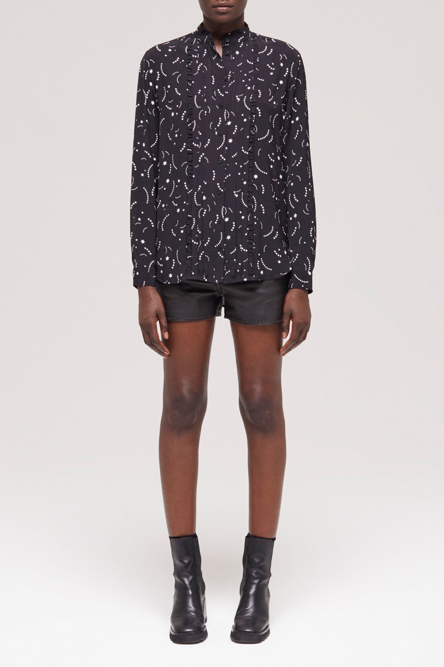 CHEMISE IMPRIMEE COMETE BLACK WHITE 2