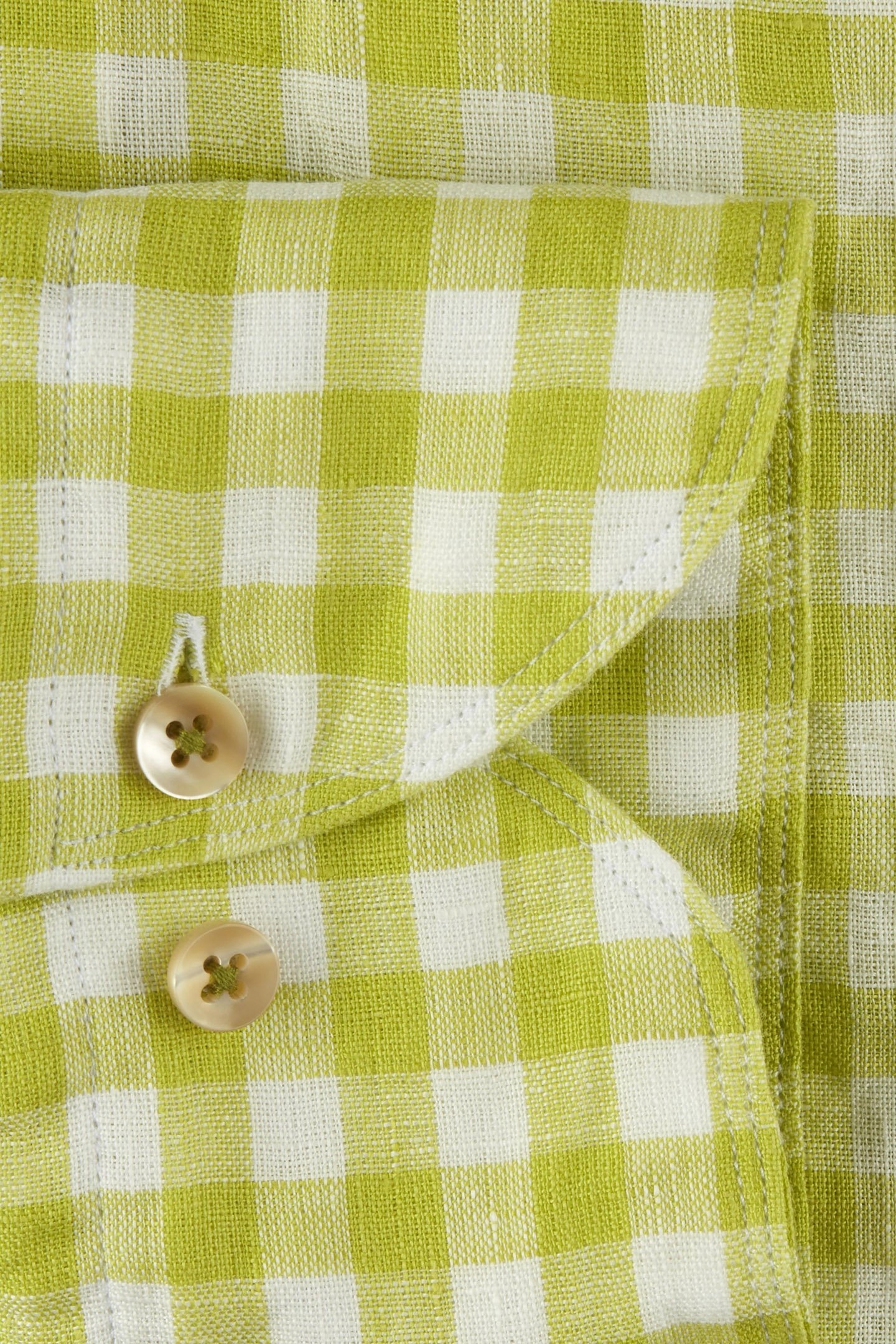 FITTED BODY/22, RC CUFF, SPORT LIGHT GREEN CHECK 3