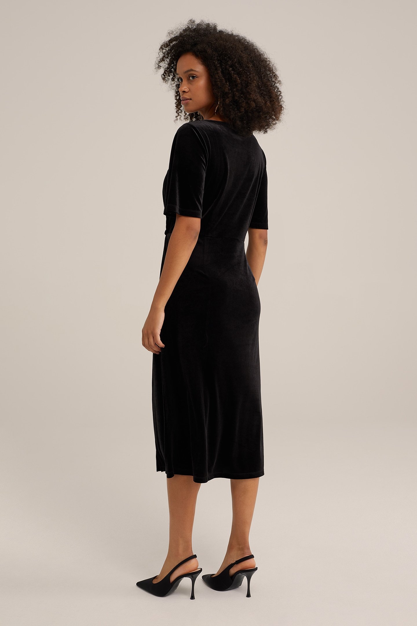 DRESS MID LENGTH BLACK 2