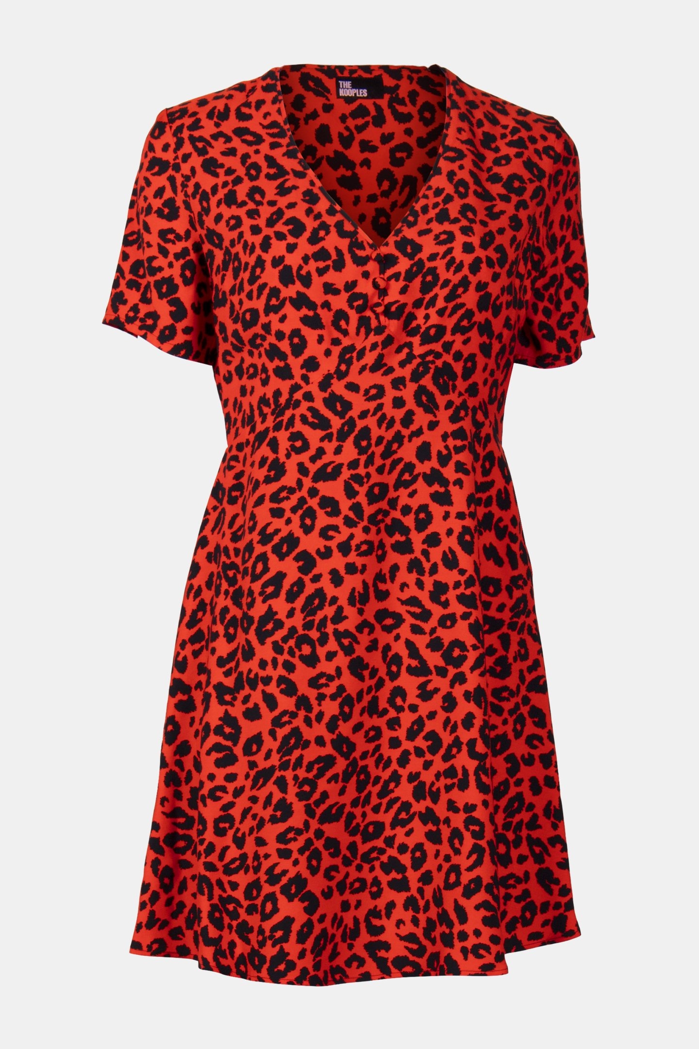 SHORT SLEEVE DRESS ORANGE-BLACK 3