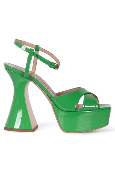 PATENT LEATHER PLATFORM SANDALS VERNICE VERDE 1