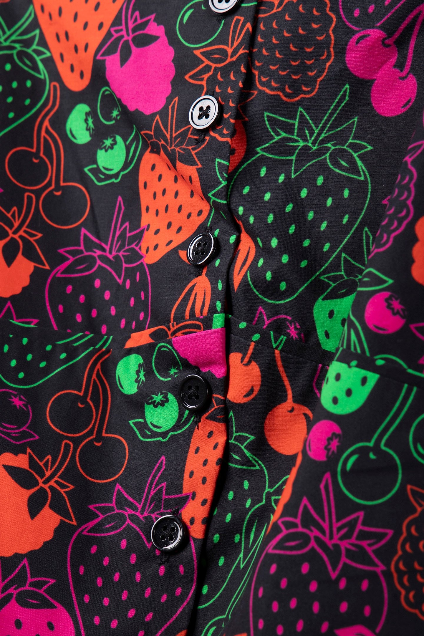 SHORT SLEEVE TOP WITH BUTTONED FRONT MULTICOLOR 4