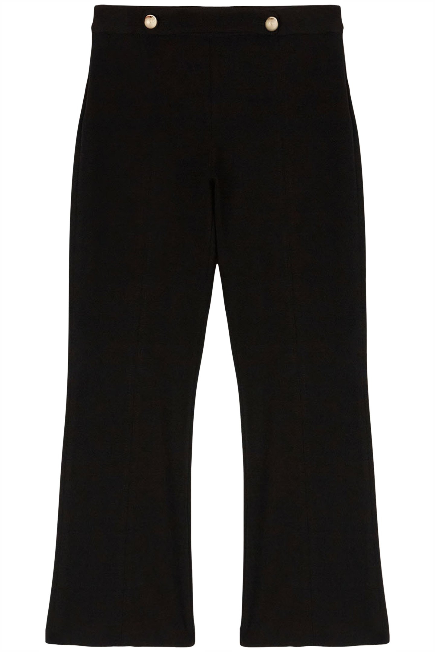 KICK FLARE TROUSERS WITH STRAP BLACK 4