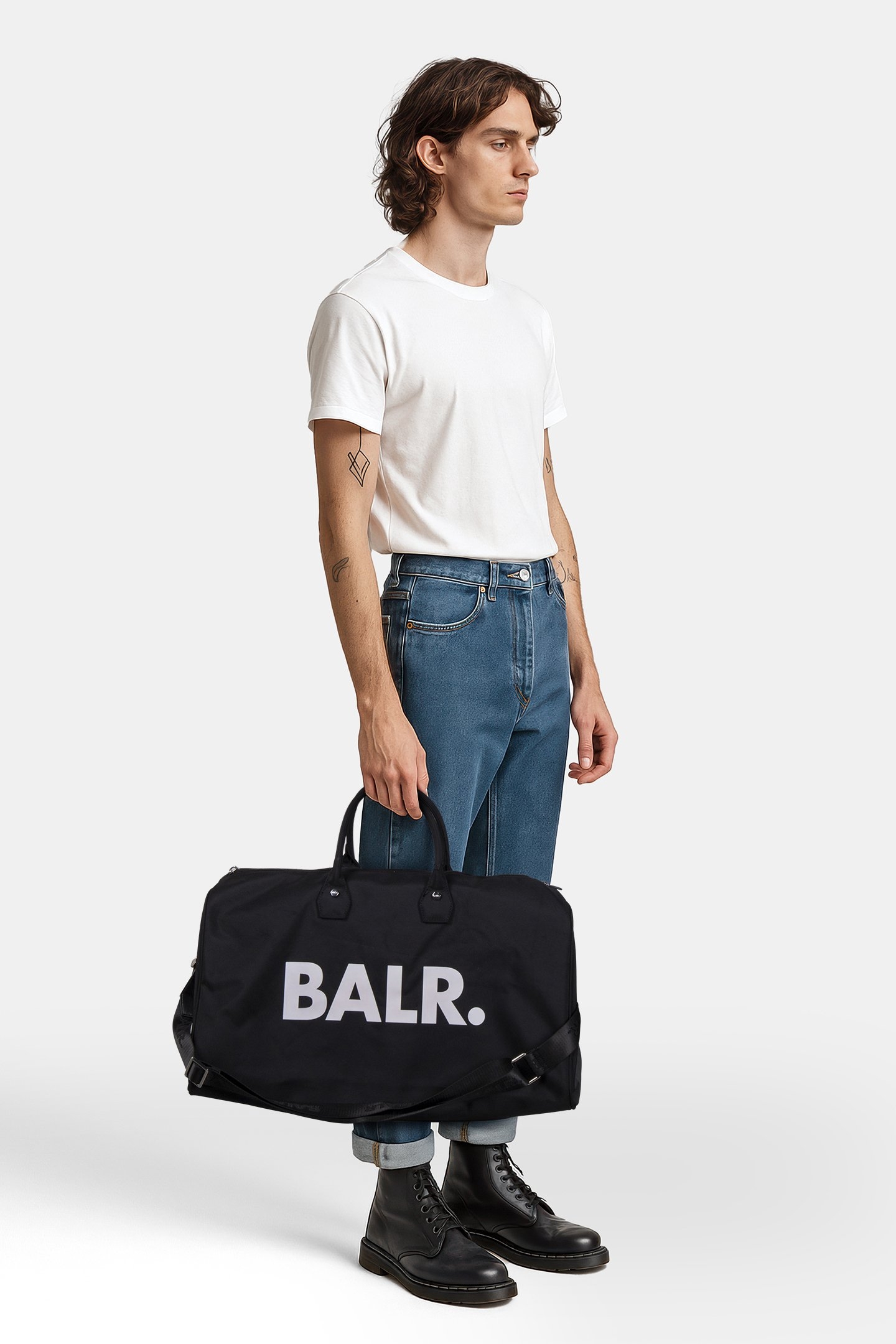 UNISEX B-SERIES DUFFLE BAG JET BLACK/BRIGHT WHITE 1