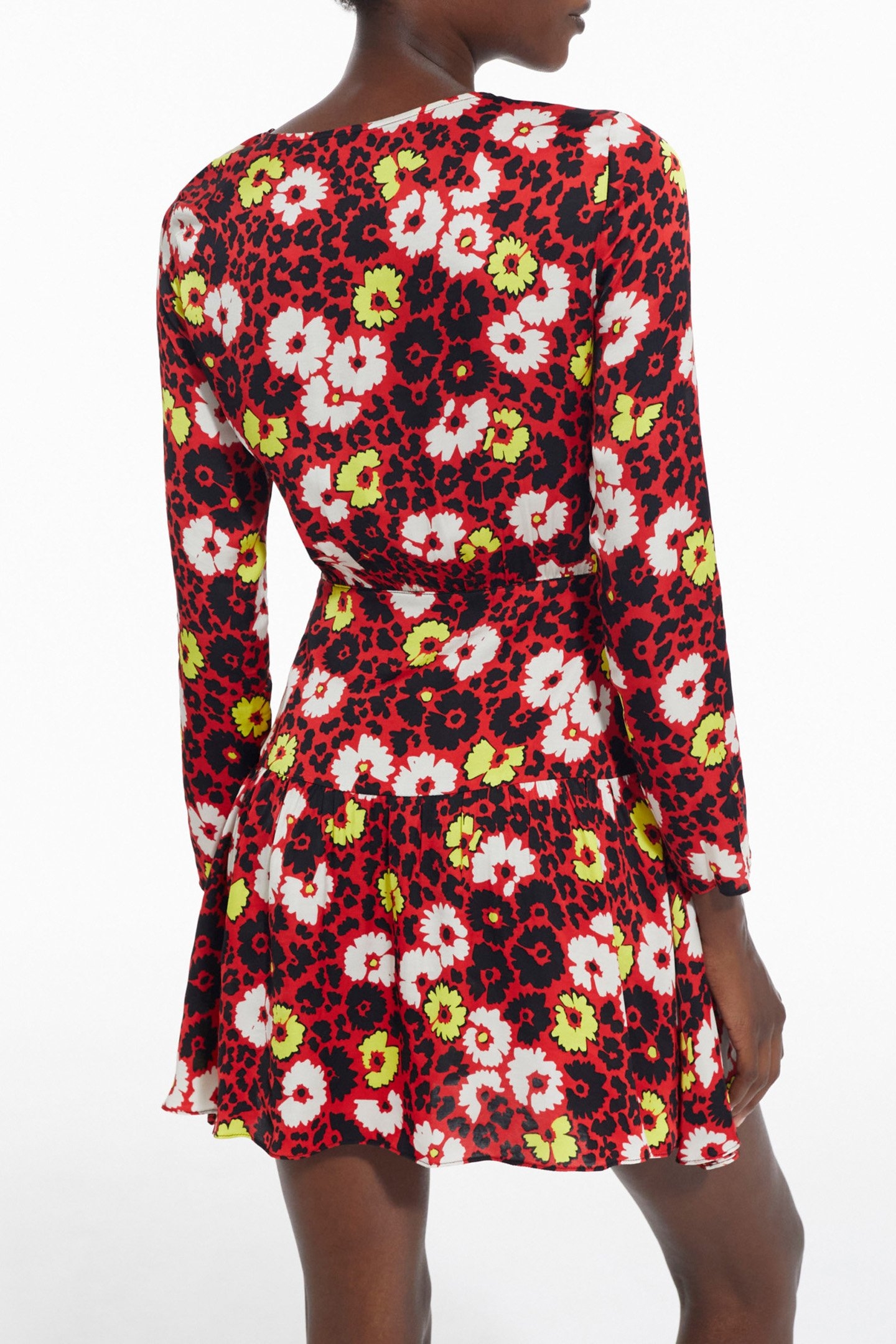 WILD BLOSSOM SHORT DRESS RED/YELLOW 2