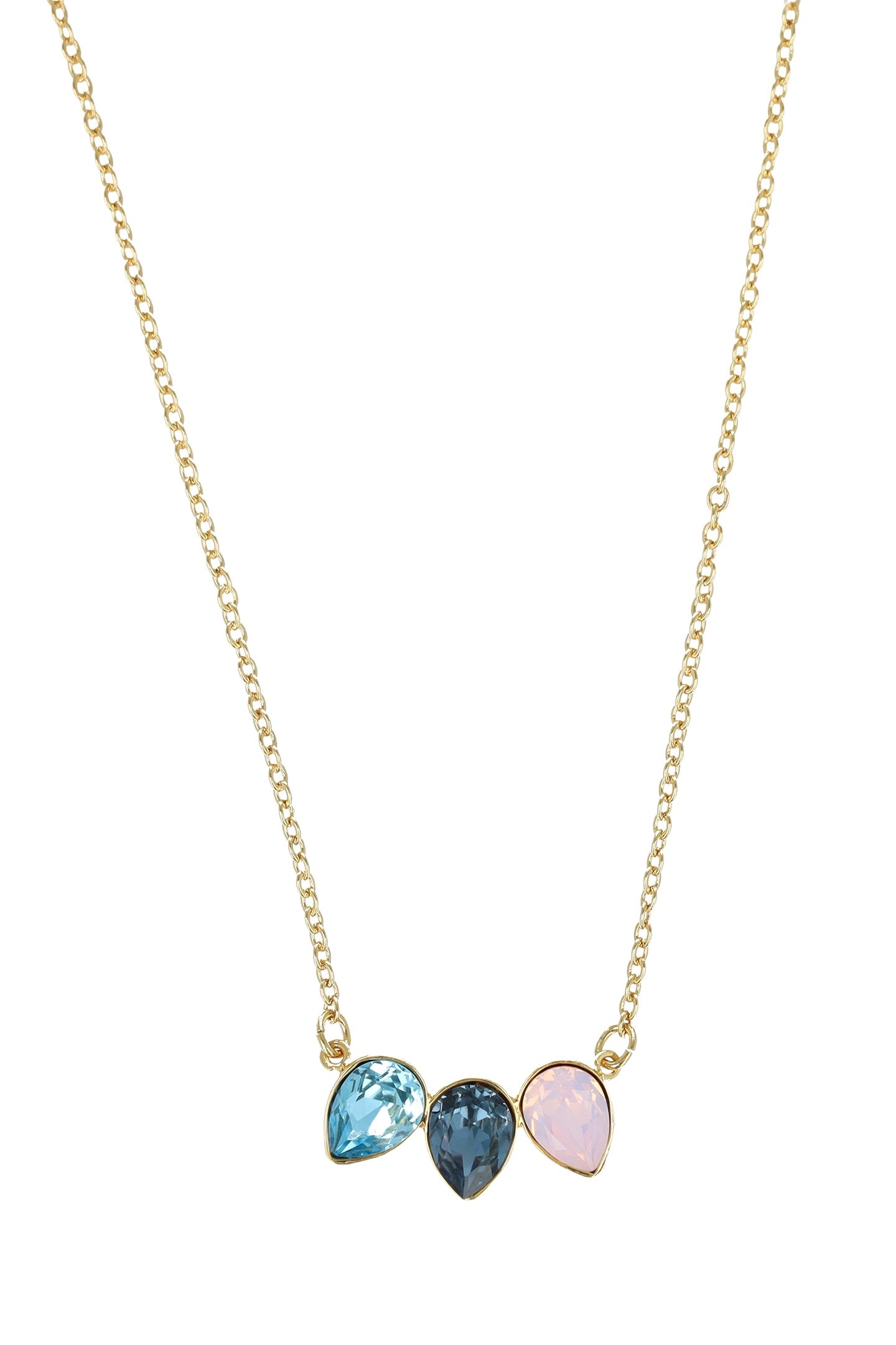 CLASSIC TRIPLE LEAF NECKLACE ROSEWATER OPAL 3