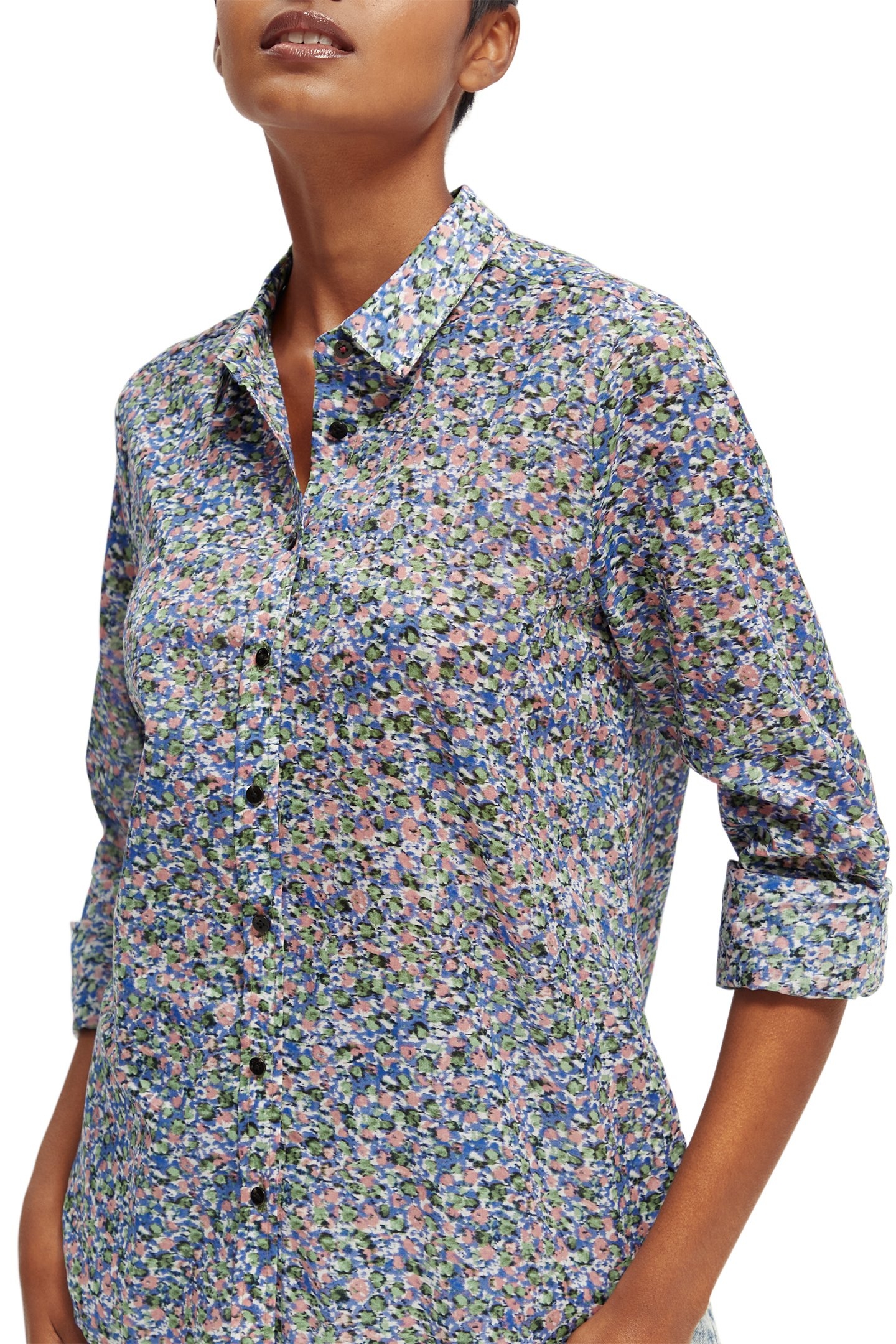 THE JO - REGULAR FIT SHIRT WITH PRINT ROSARIA KHAKI 3