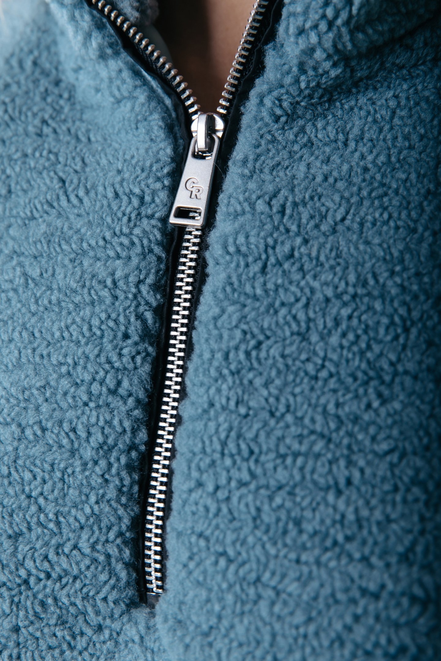 JILLS TEDDY ZIP SWEATER MINERAL BLUE 3