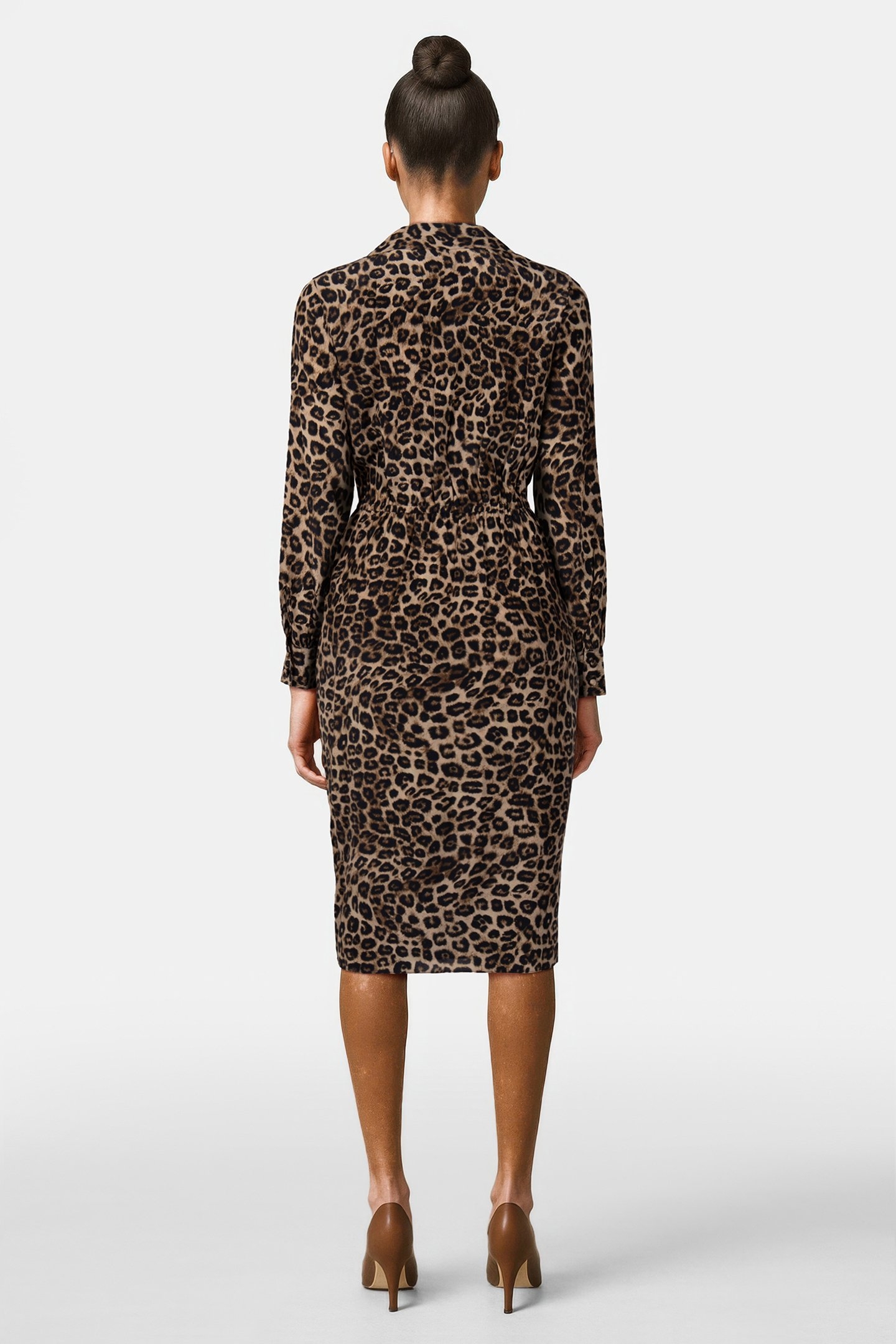 LEOPARD MIDI WRAP DRESS LEOPARD 2