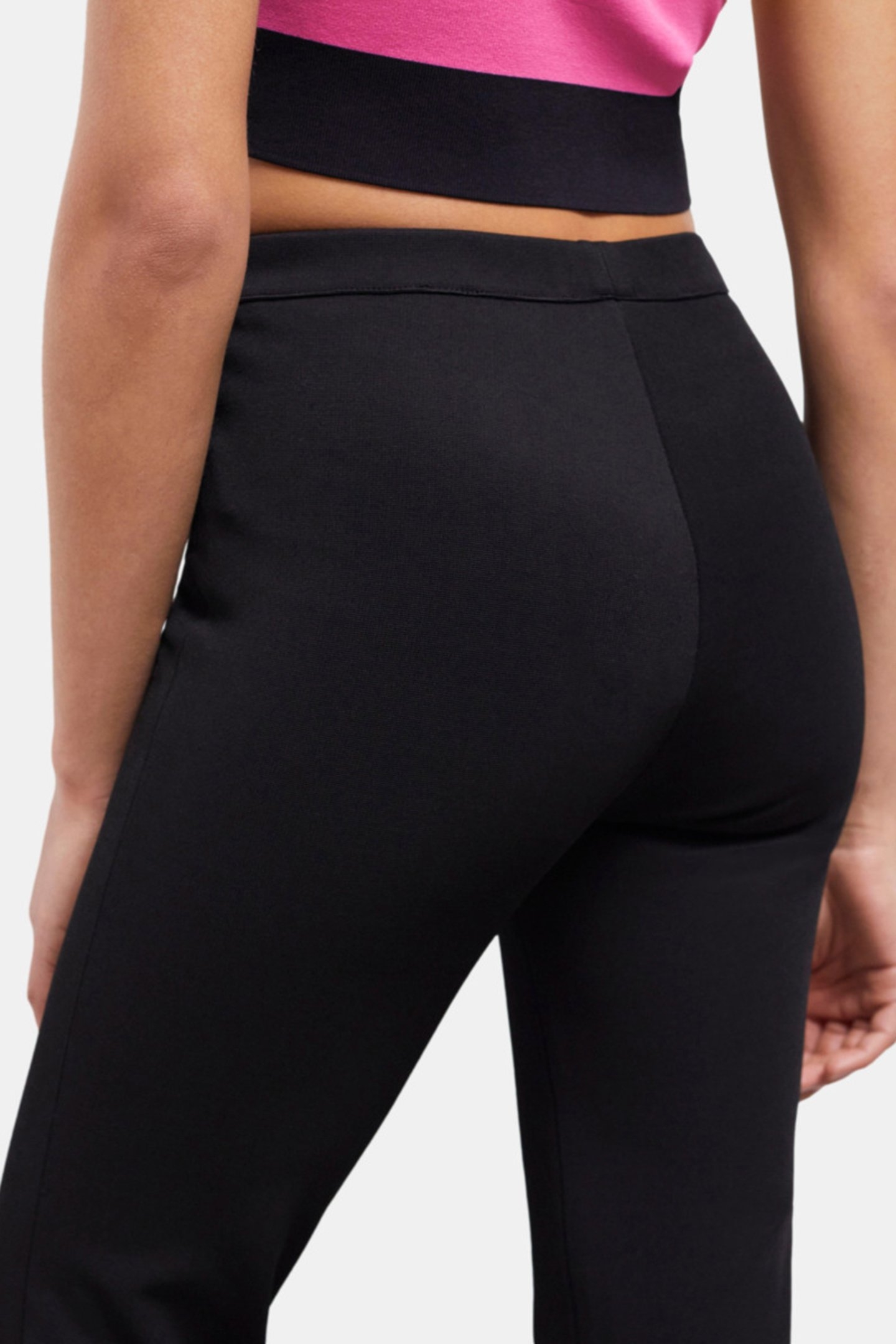 PANTALON BAS EVASE EN MILANO BLACK 3