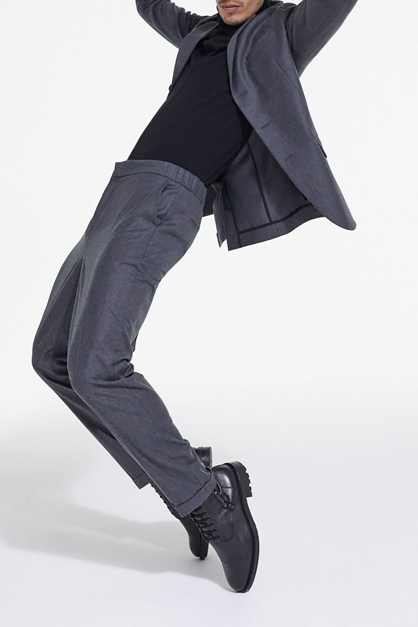 WOOL SUIT JACKET WITH FLAP POCKETS GREY 5