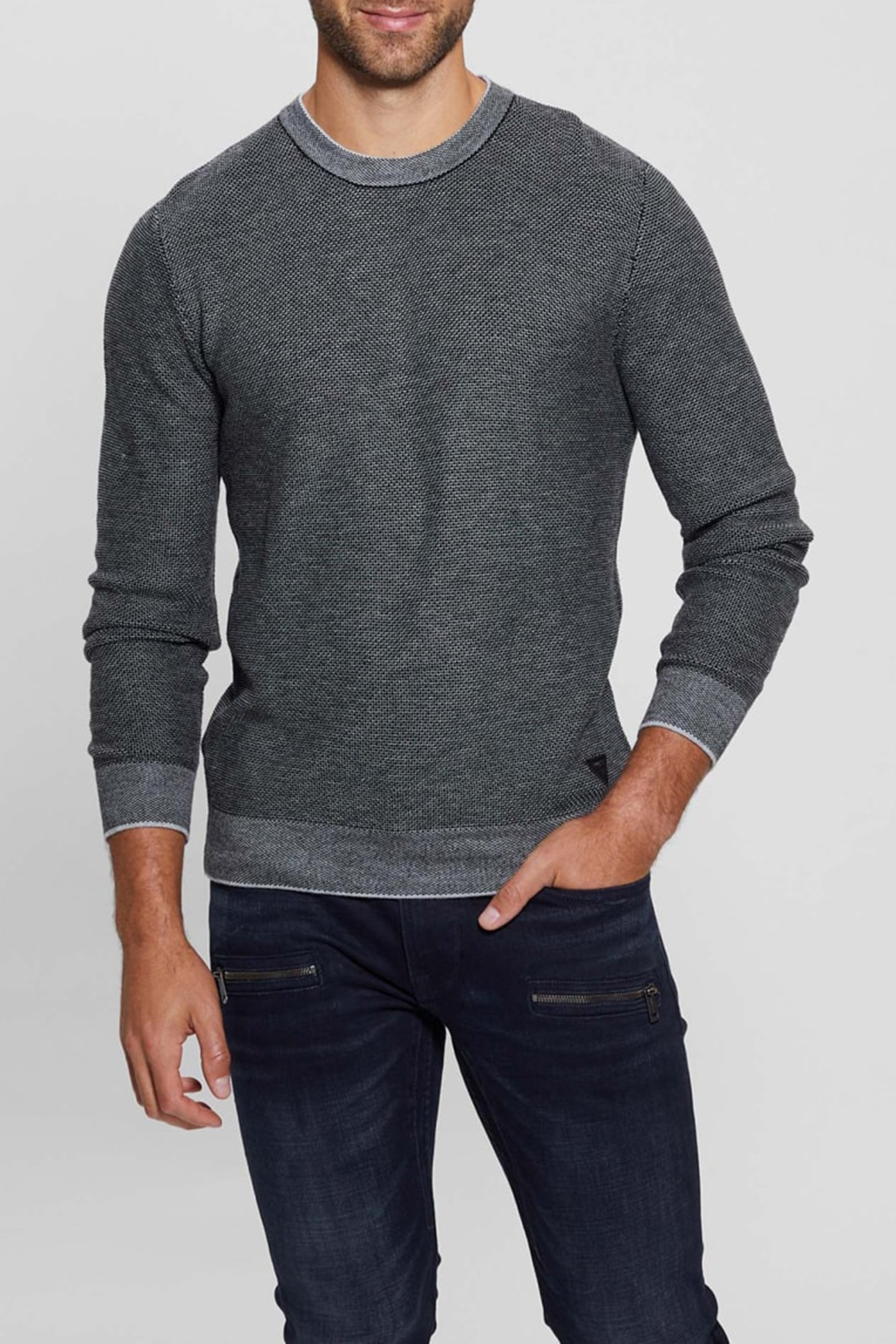 EARLE LS STITCHED CN JBLK MARBLE HEATHER 6