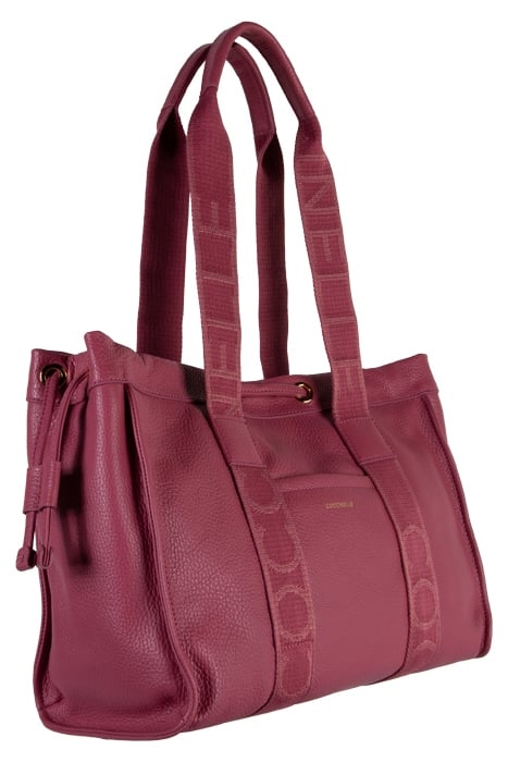 GRAINED LEATHER SIGNATURE TOTE BAG 4