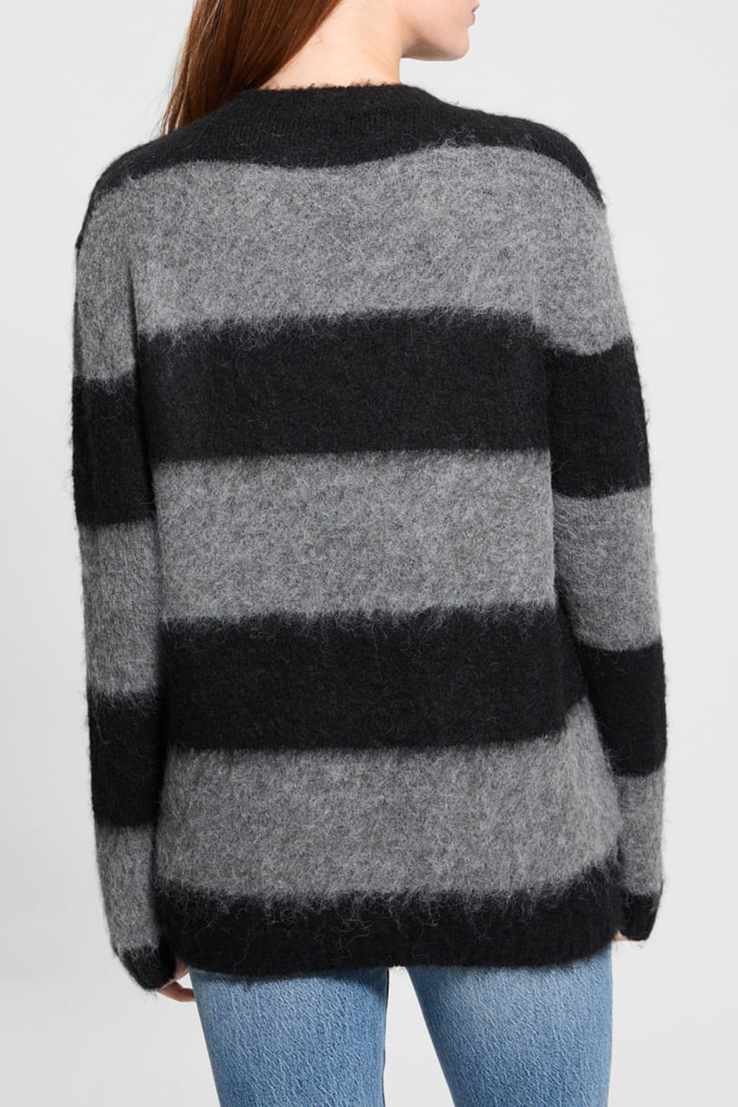 SKYE LS CN MAXI PULL BLACK AND DARK MELAN 2