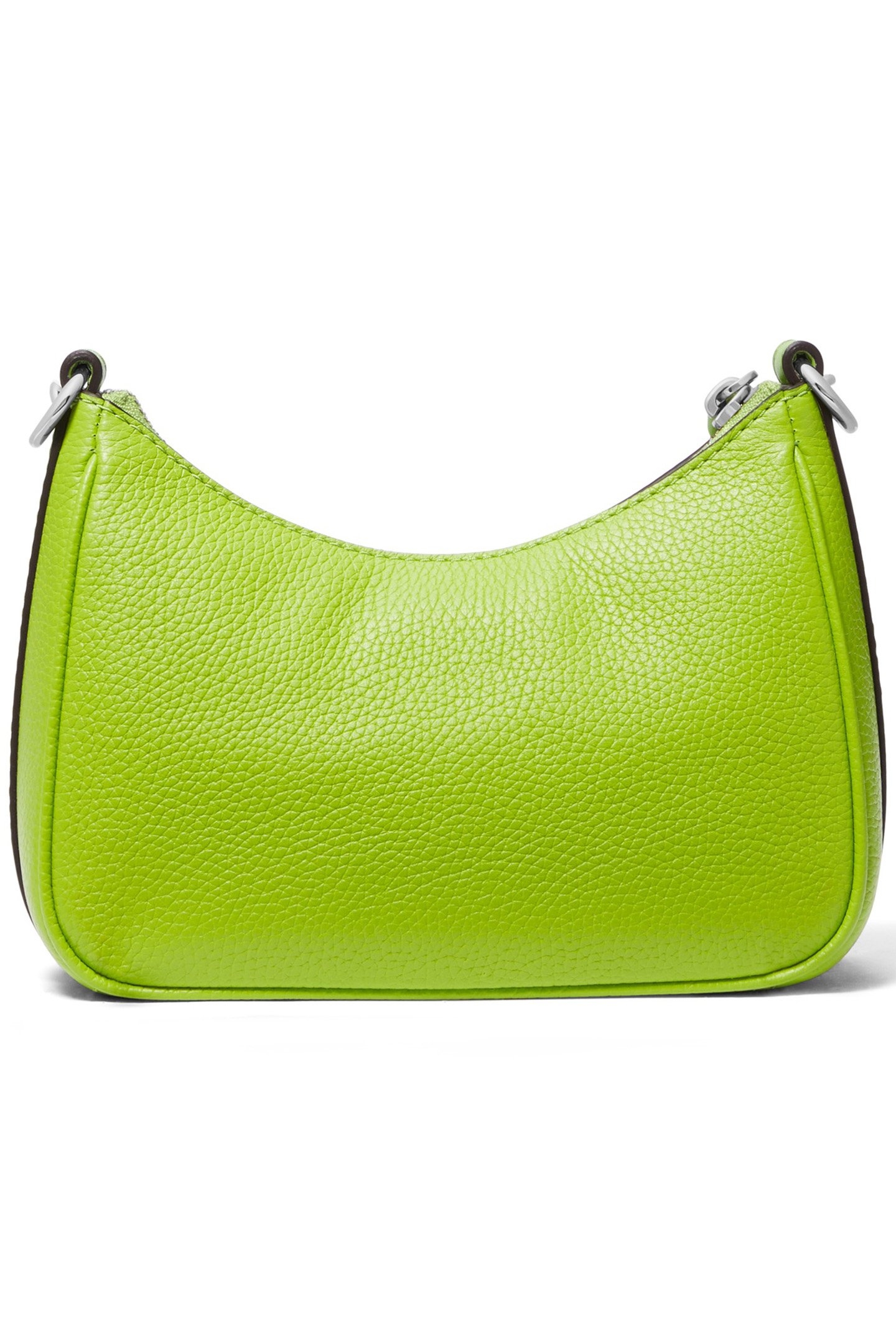 SMALL LEATHER CHAIN POUCHETTE SHOULDER BAG IN LIME 3