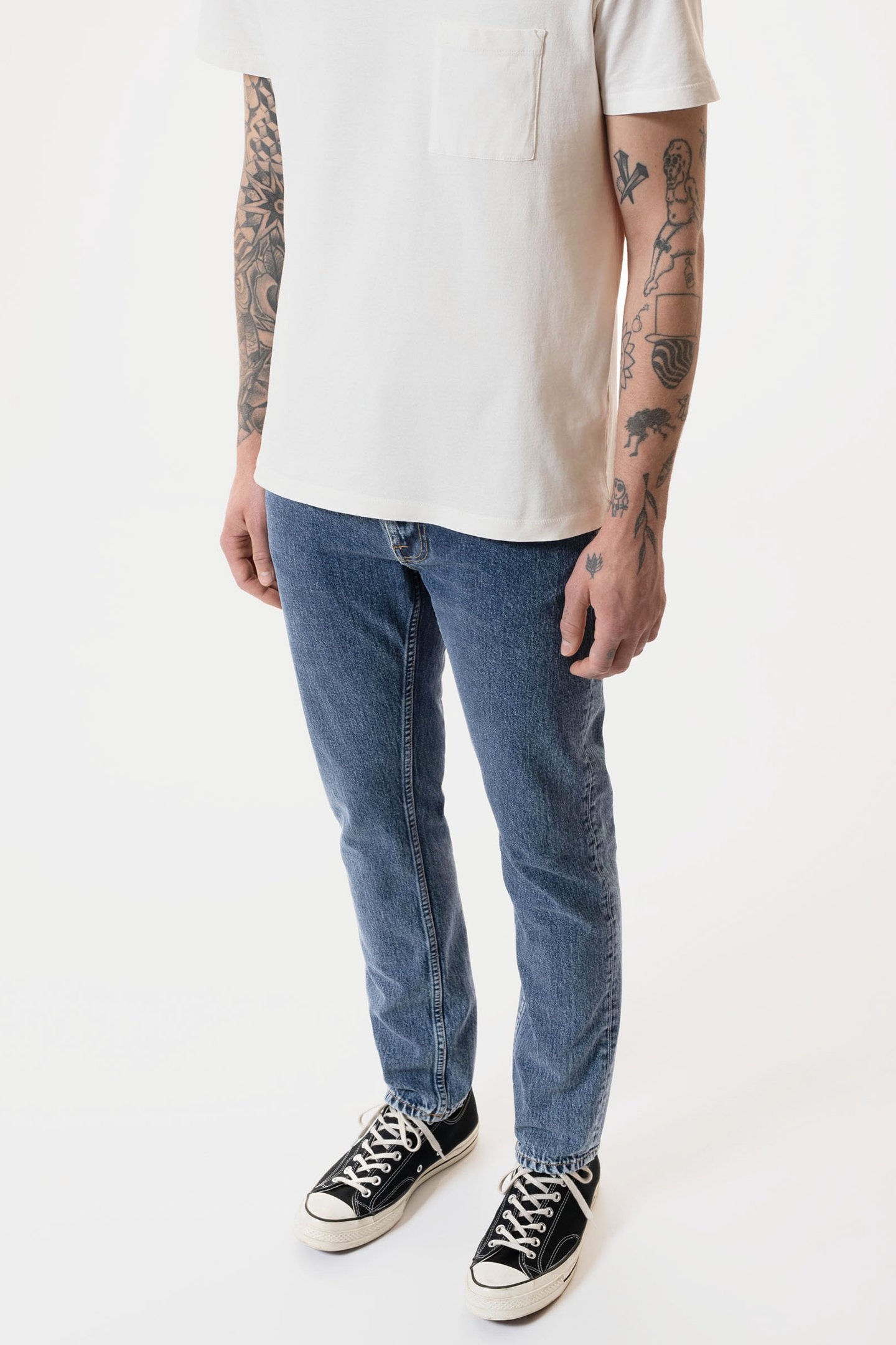 LEAN DEAN PLAIN STONE MID BLUE 5