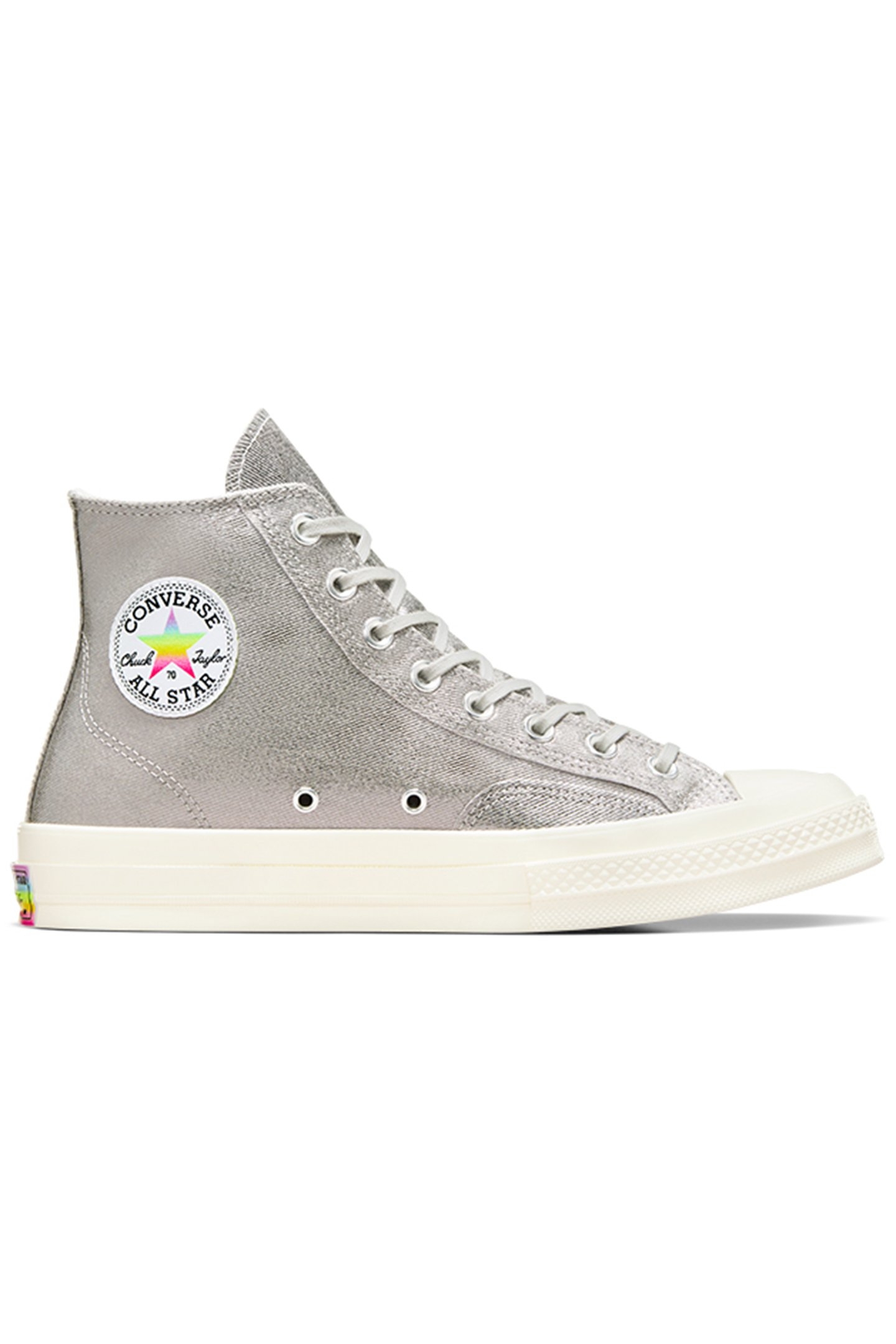 UNISEX CHUCK 70 PRIDE SILVER/EGRET/CHAOS FUSCHIA 1