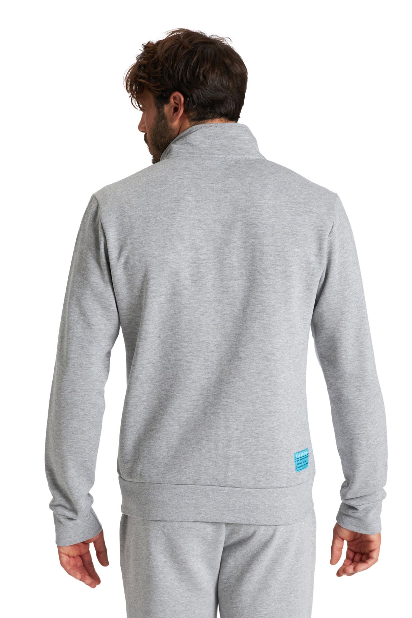 TE F/Z JACKET MEDIUM GREY MELANGE WHITE 3