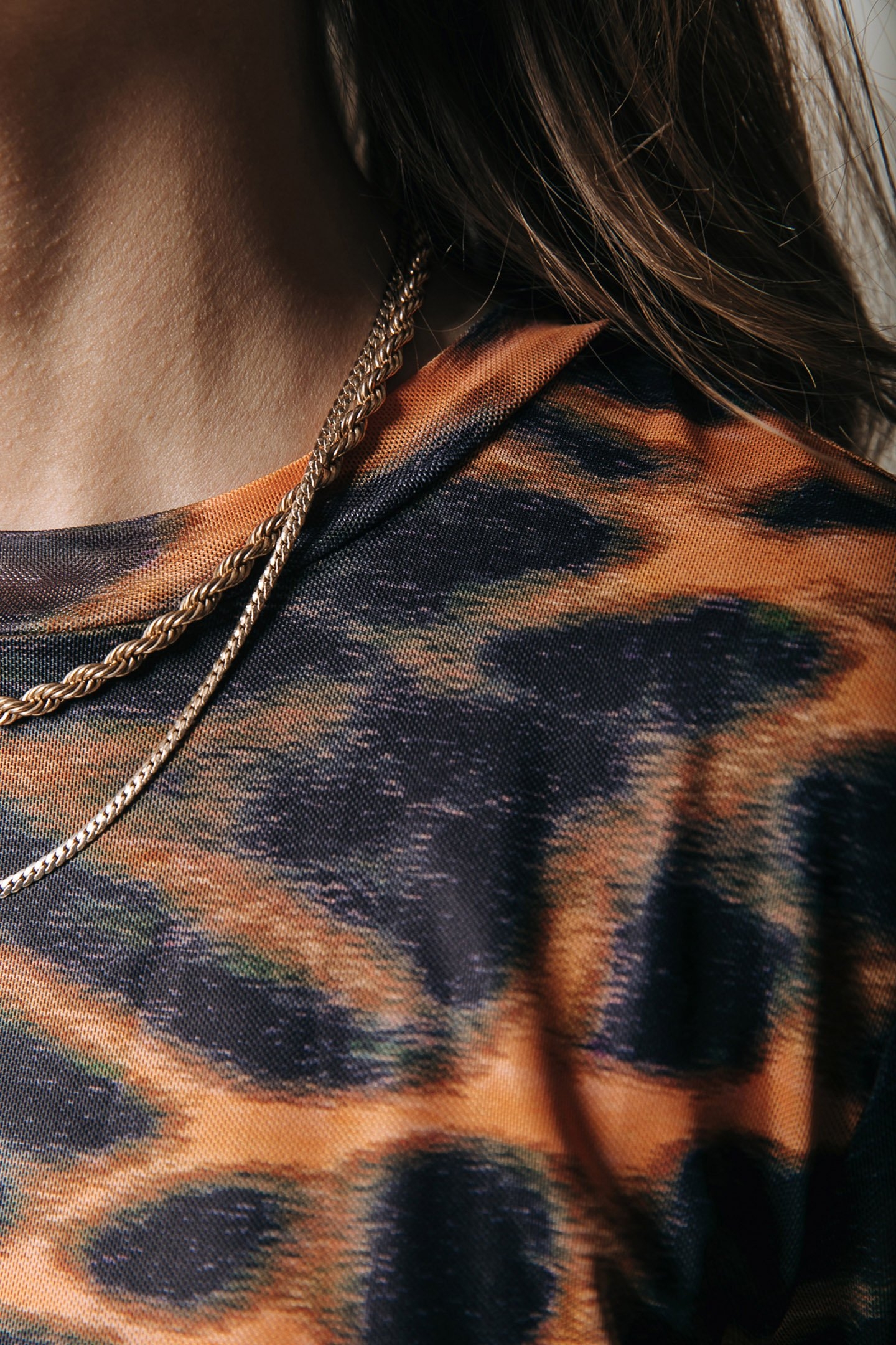 MAUDE ANIMAL MESH MAXI DRESS MANDARIN ORANGE 5