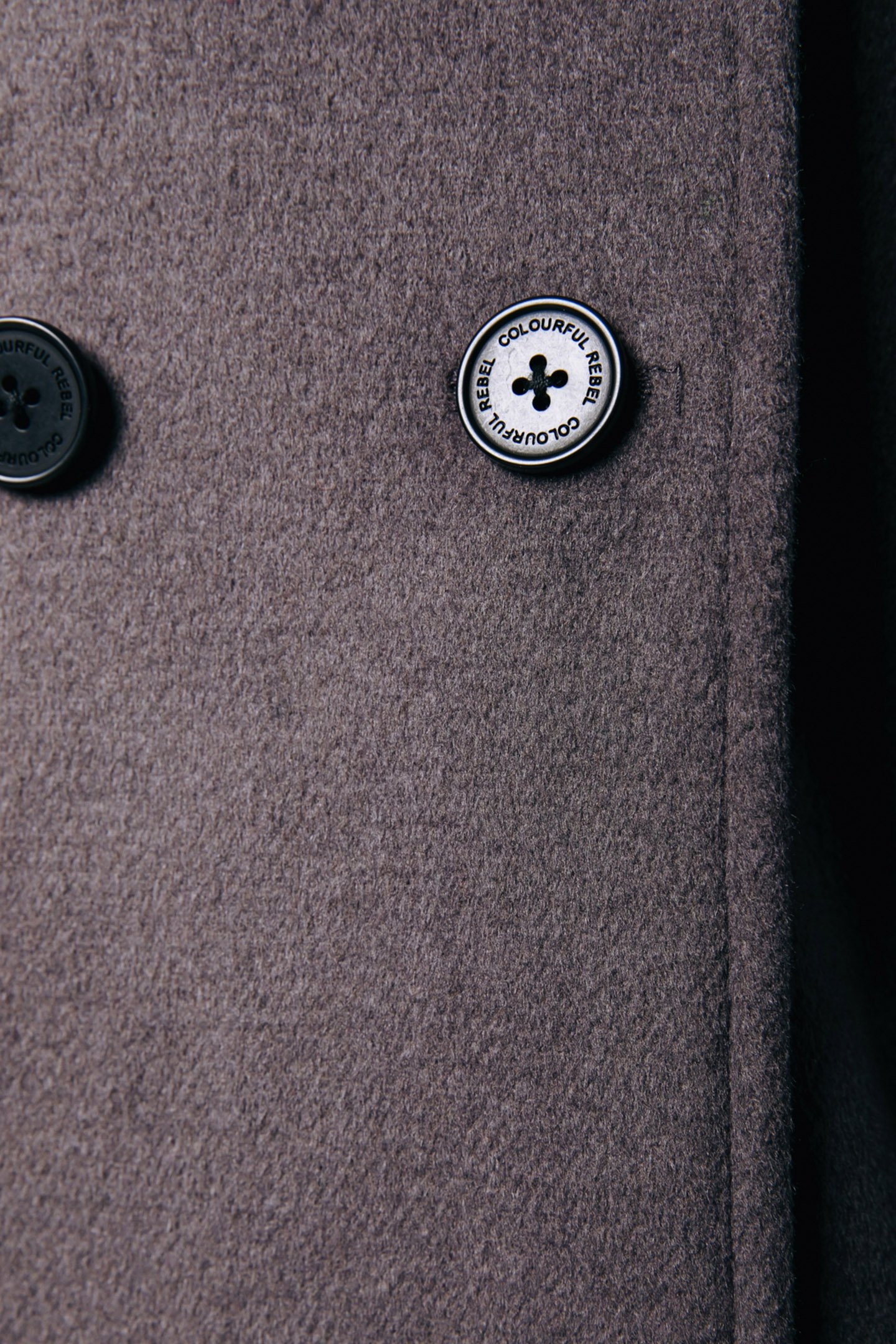 ZANIA RIB COLLAR WOOL COAT TAUPE 7