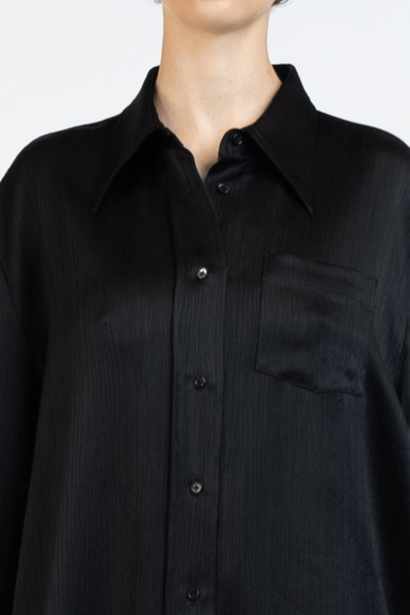 STRAIGHT SHIRT TEXTURED BLACK 5