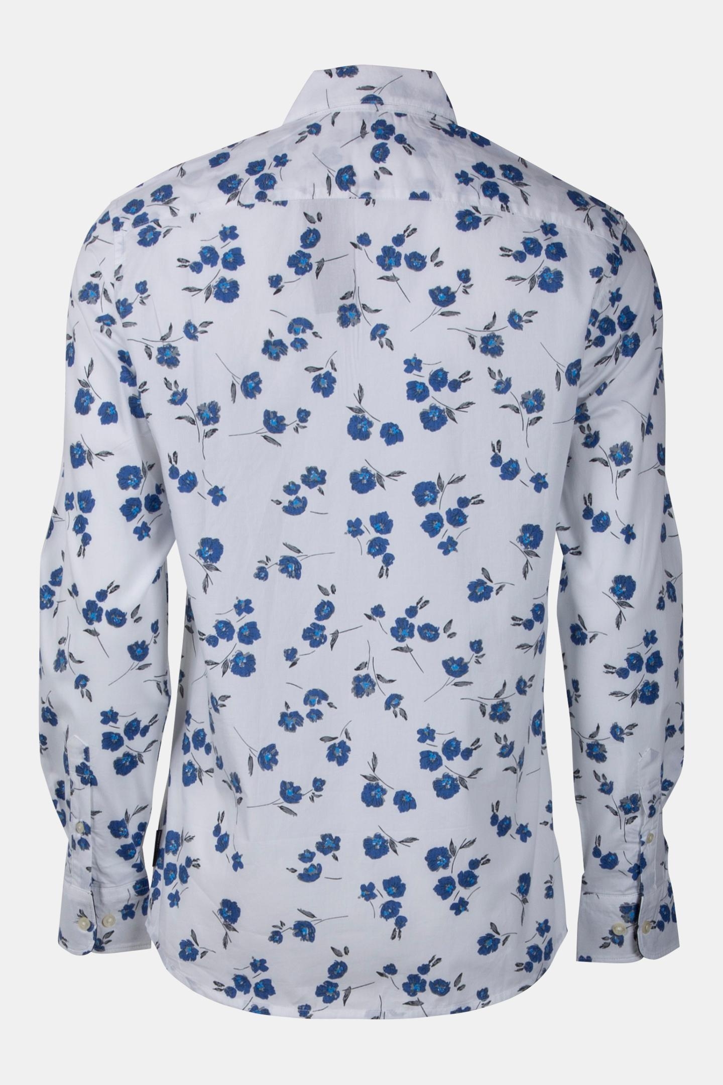 LARGE FLORAL CUT LONG SLEEVE SHIRT WHITE 4
