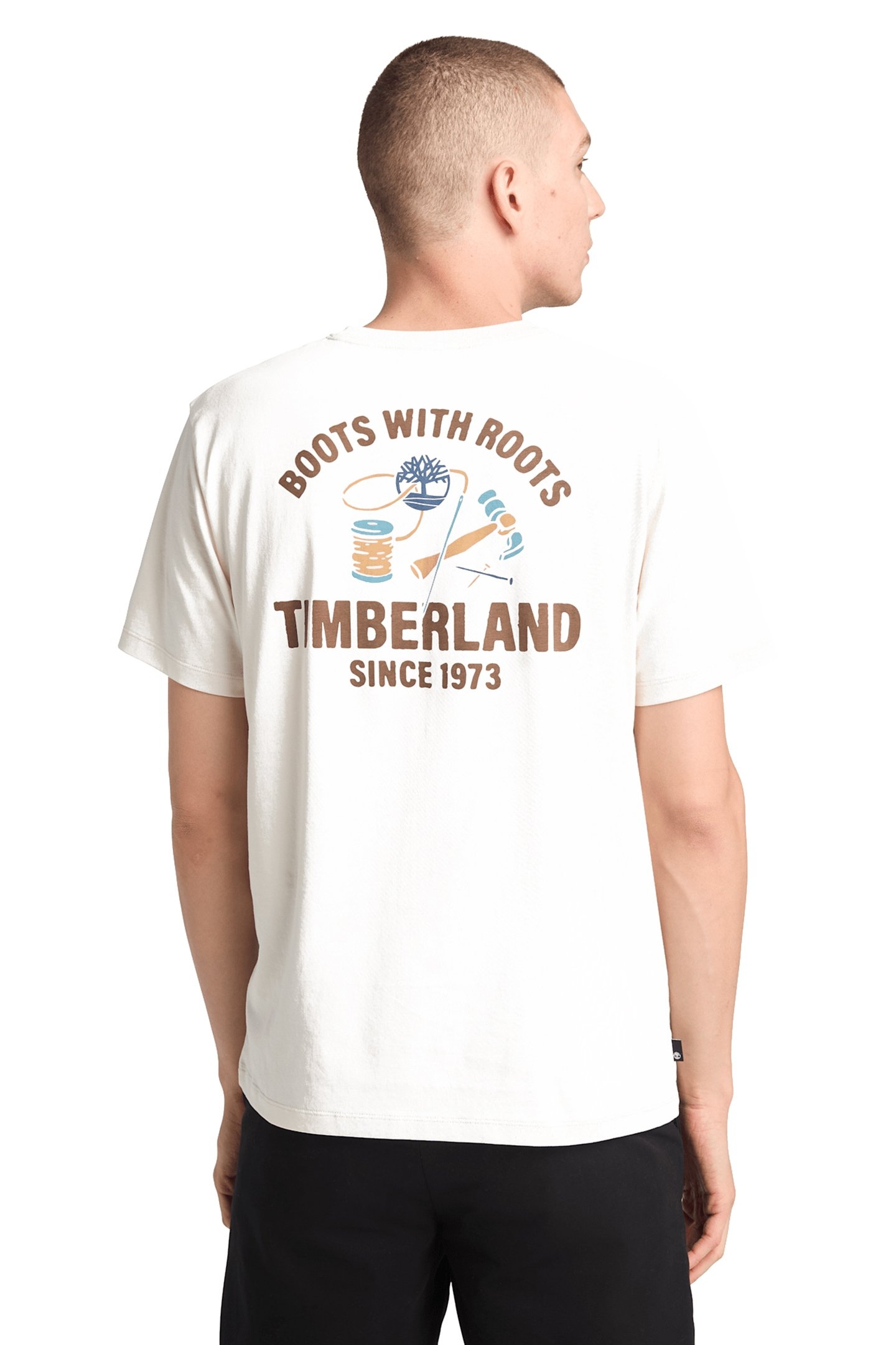 WORK INSPIRED BACK GRAPHIC TEE VINTAGE WHITE 2