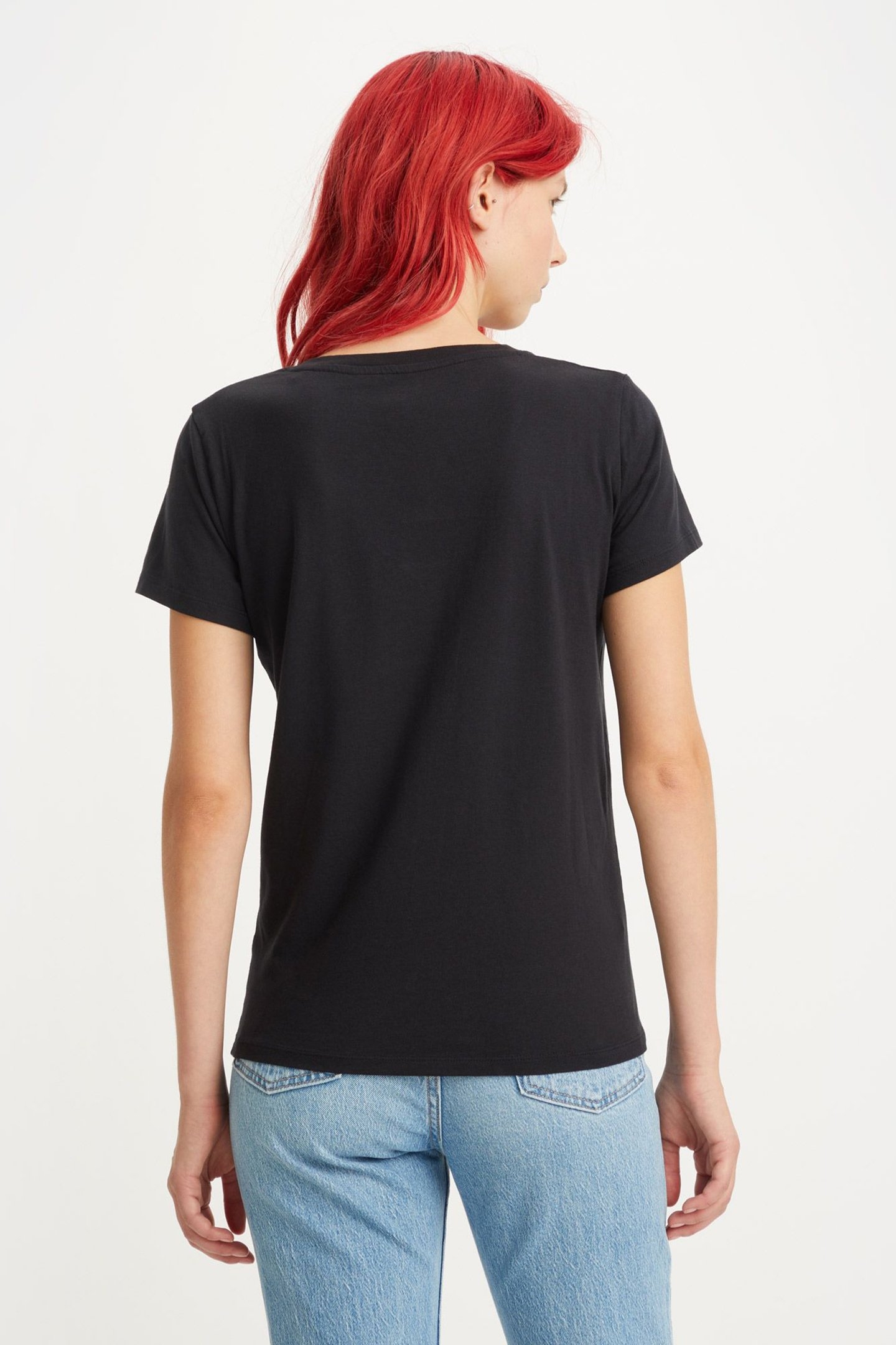 PERFECT V-NECK TEE BLACK 2