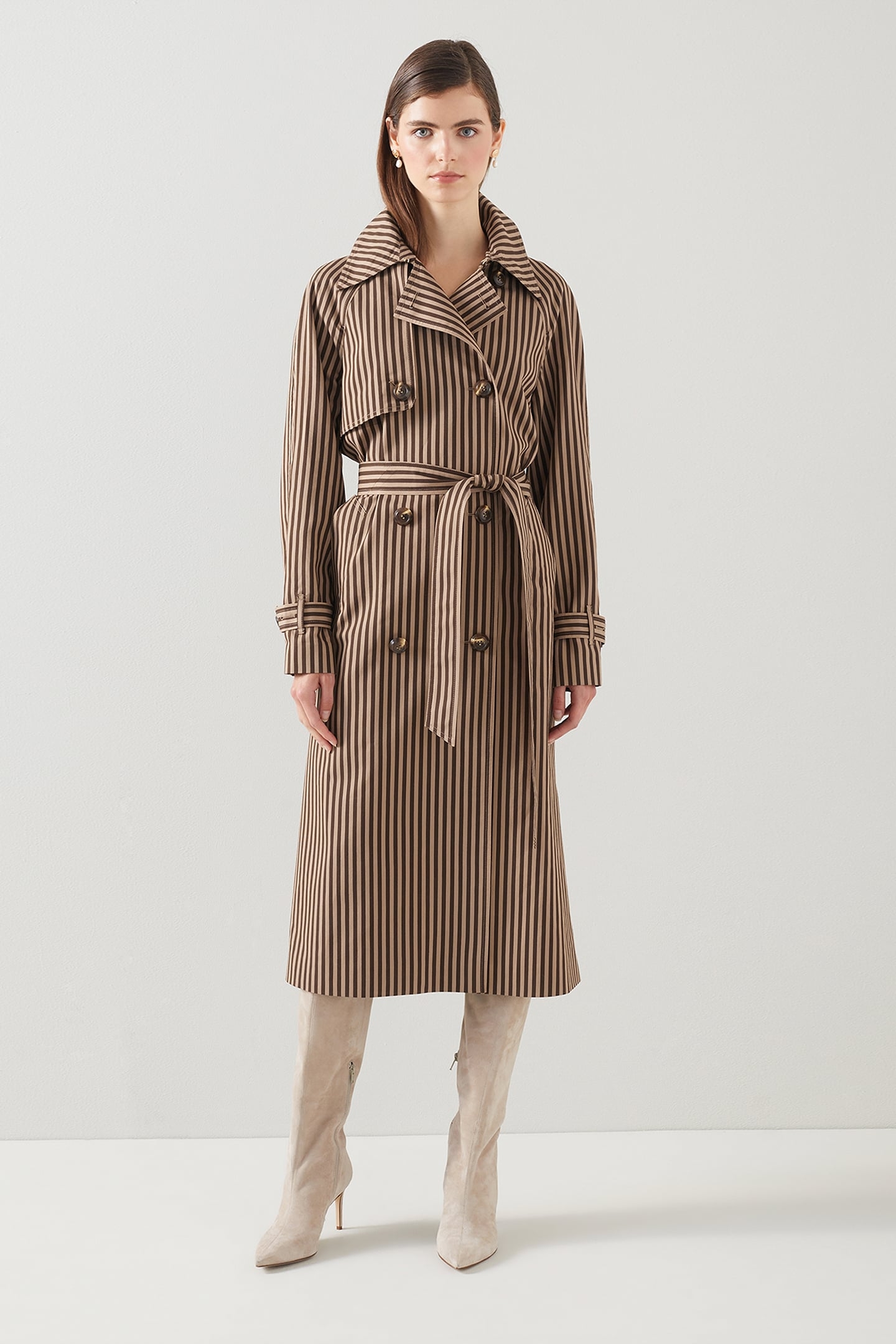 CT CARINE- STRIPED TRENCH BROWN 1