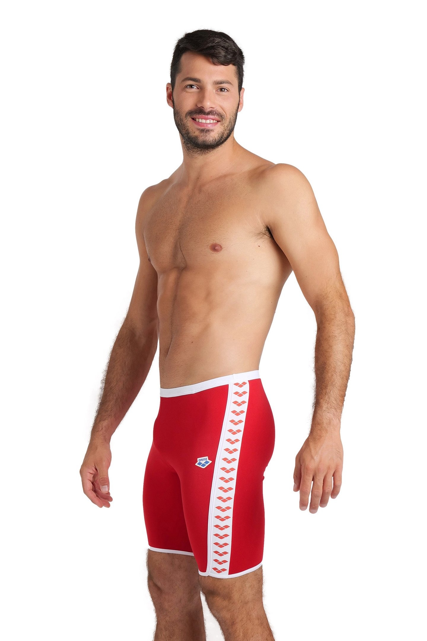 MEN'S ARENA ICONS SWIM JAMMER SOLID F RED WHITE 1