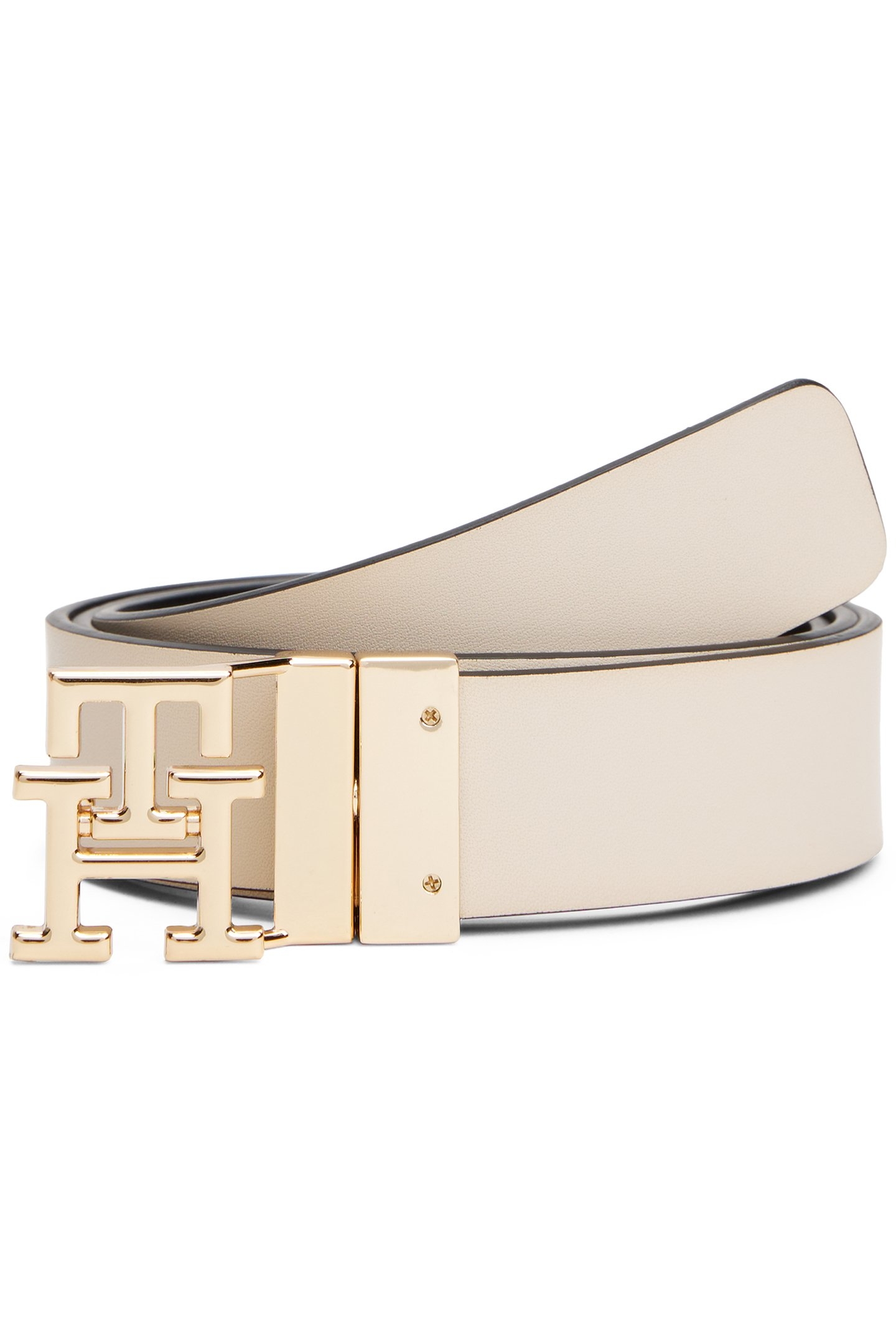 TH 3.0 REVERSIBLE LEATHER BELT BLACK/CLASSIC BEIGE 2