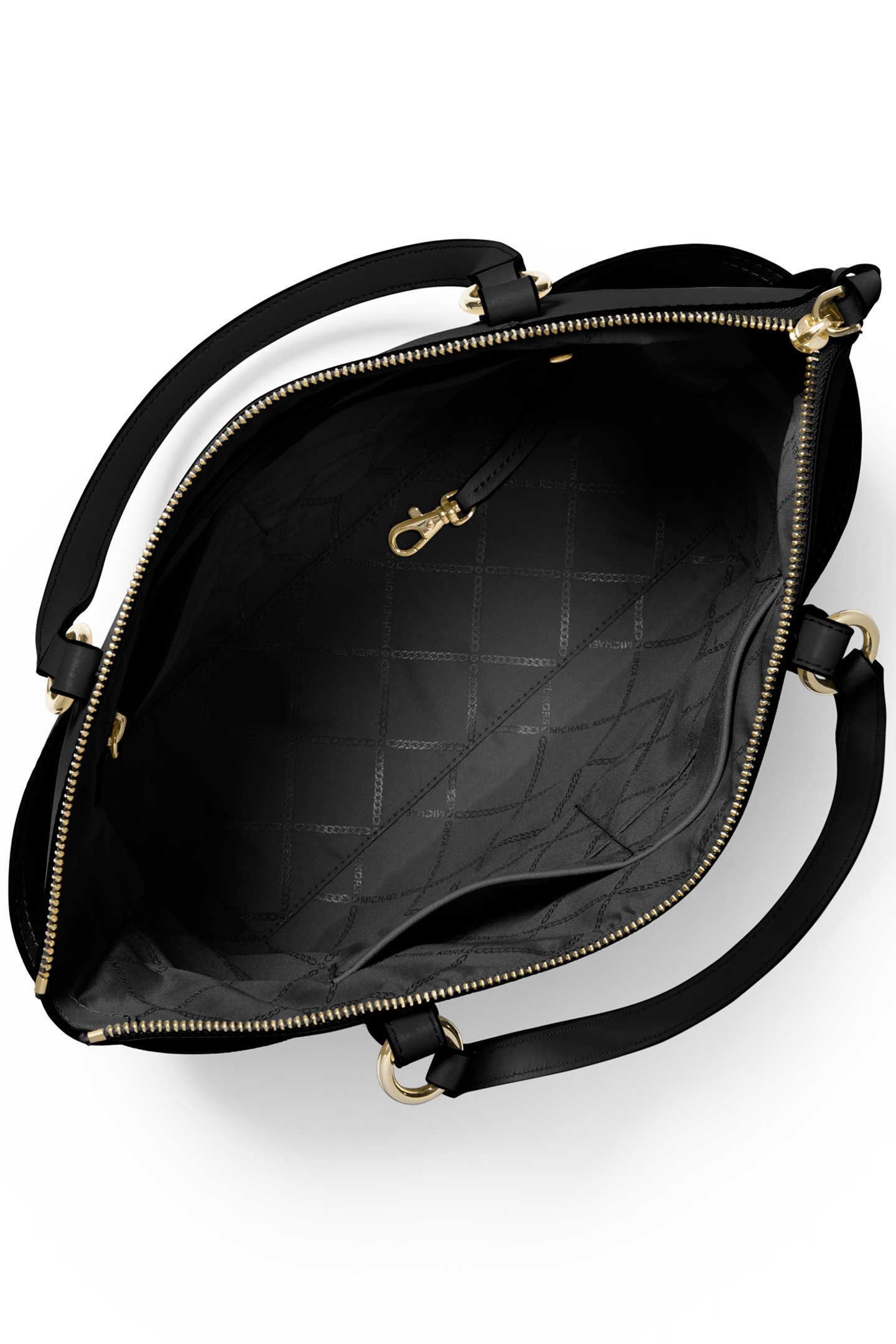 MEDIUM LEATHER TOP ZIP BUCKET MESSENGER BAG IN BLACK 4