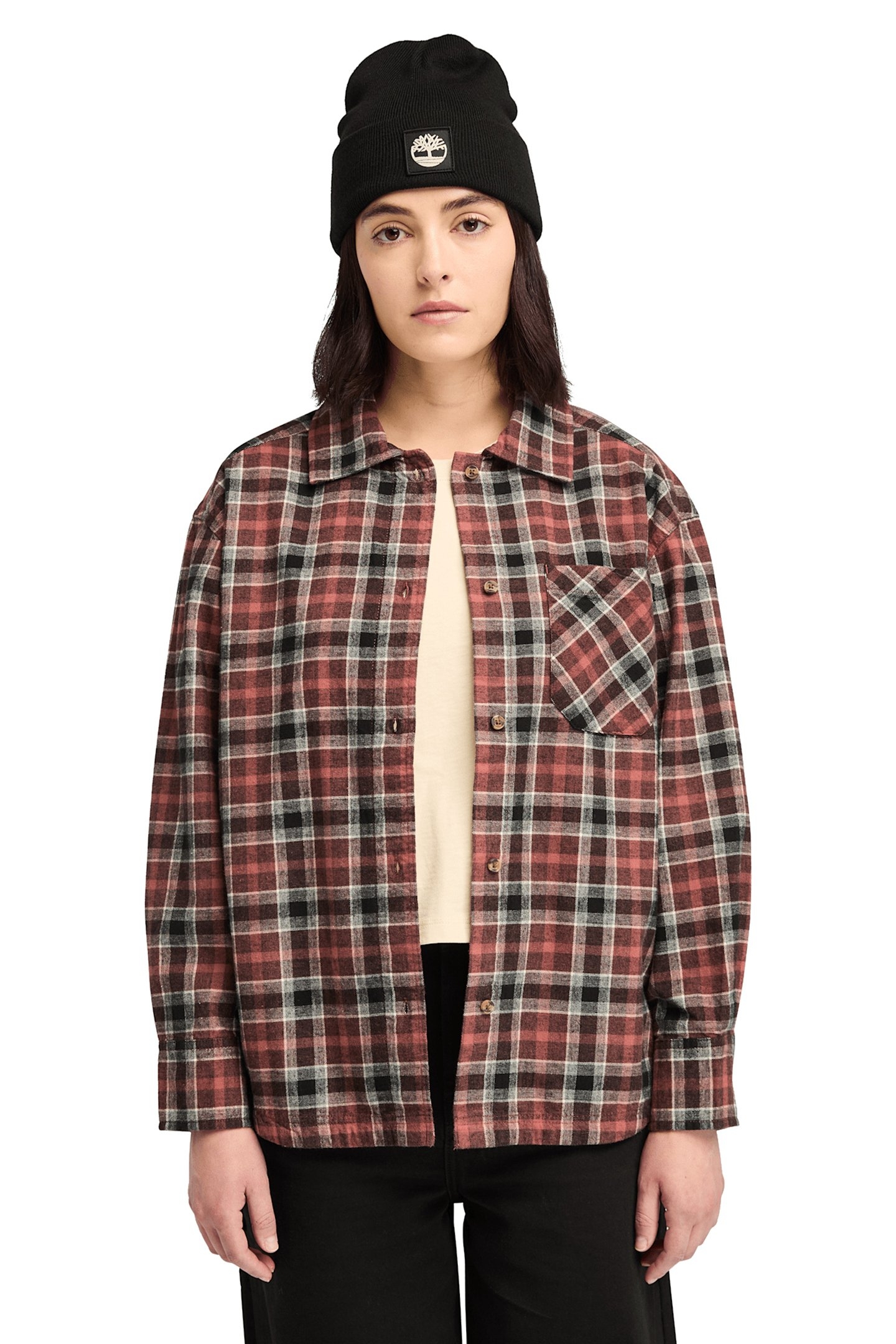 PLAID FLANNEL OVERSHIRT APPLE BUTTER 1