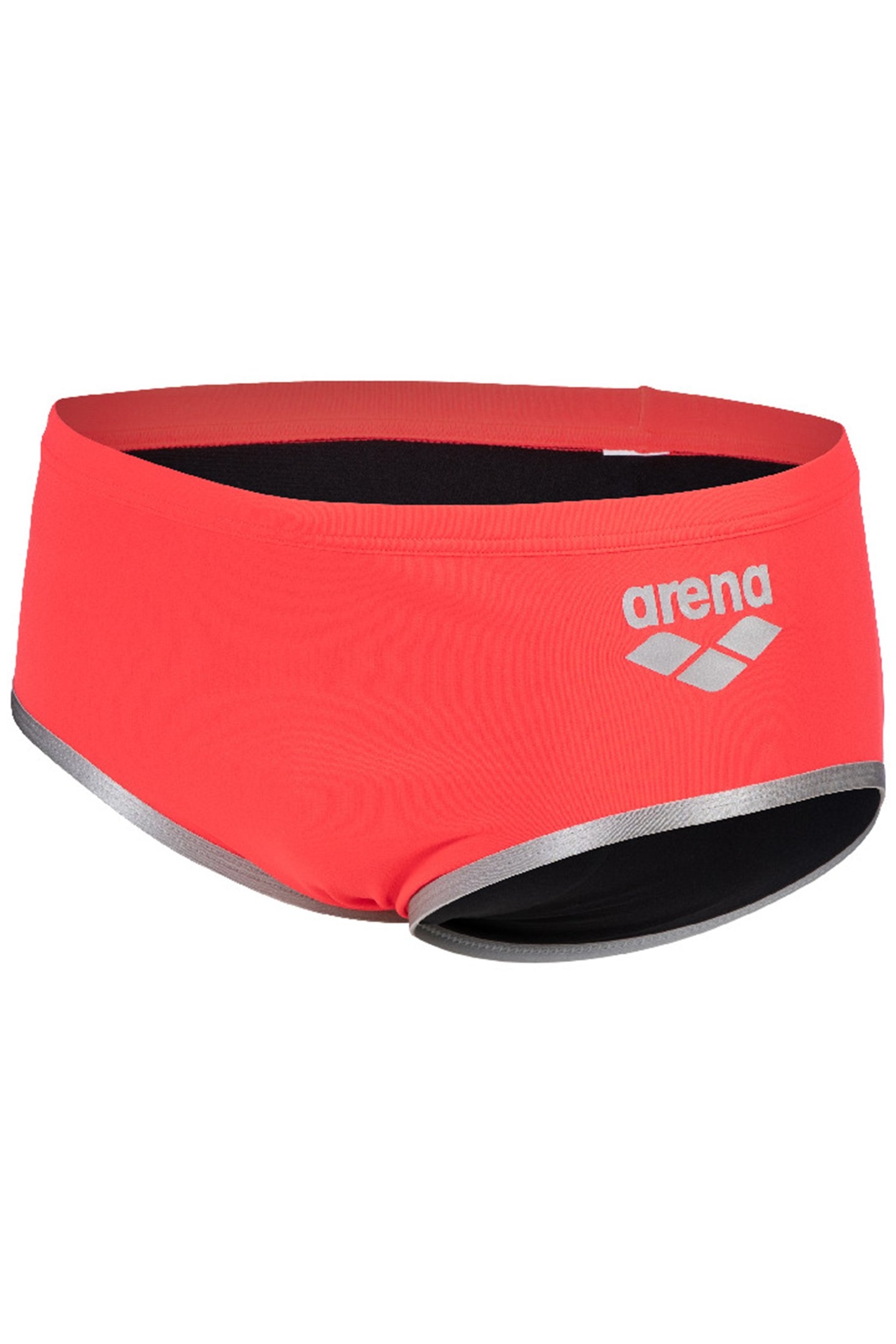 MEN'S ARENA ONE 12CM SWIM BRIEFS BIG LOG FLUO RED SILVER 8