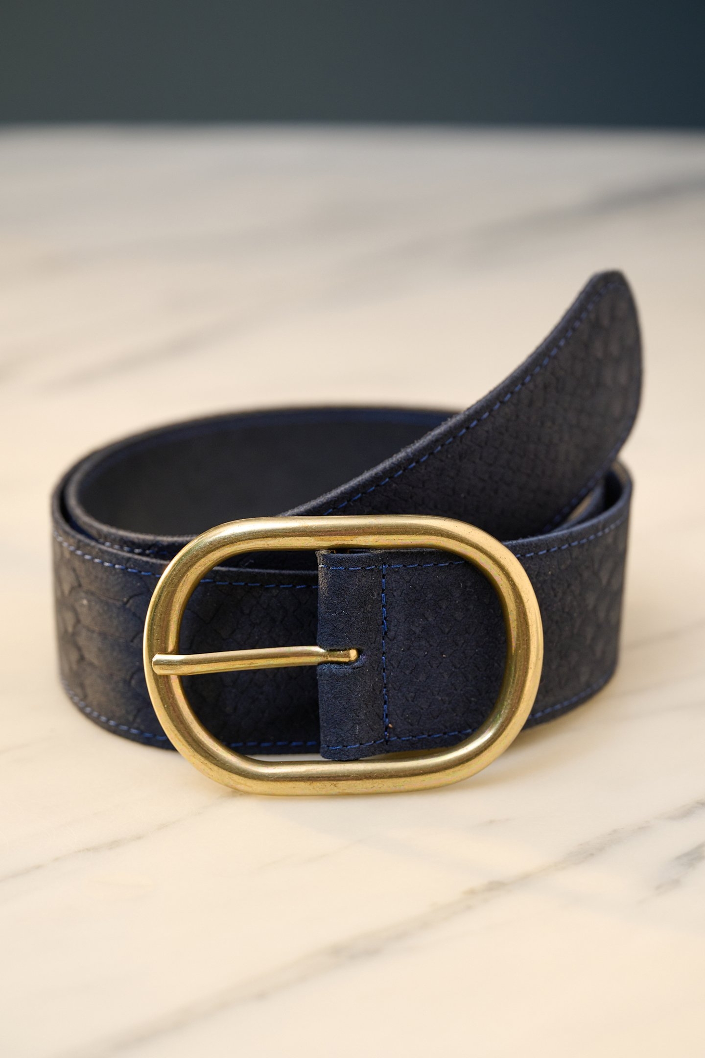 BELT - OLIVIA SUEDE NAVY 4