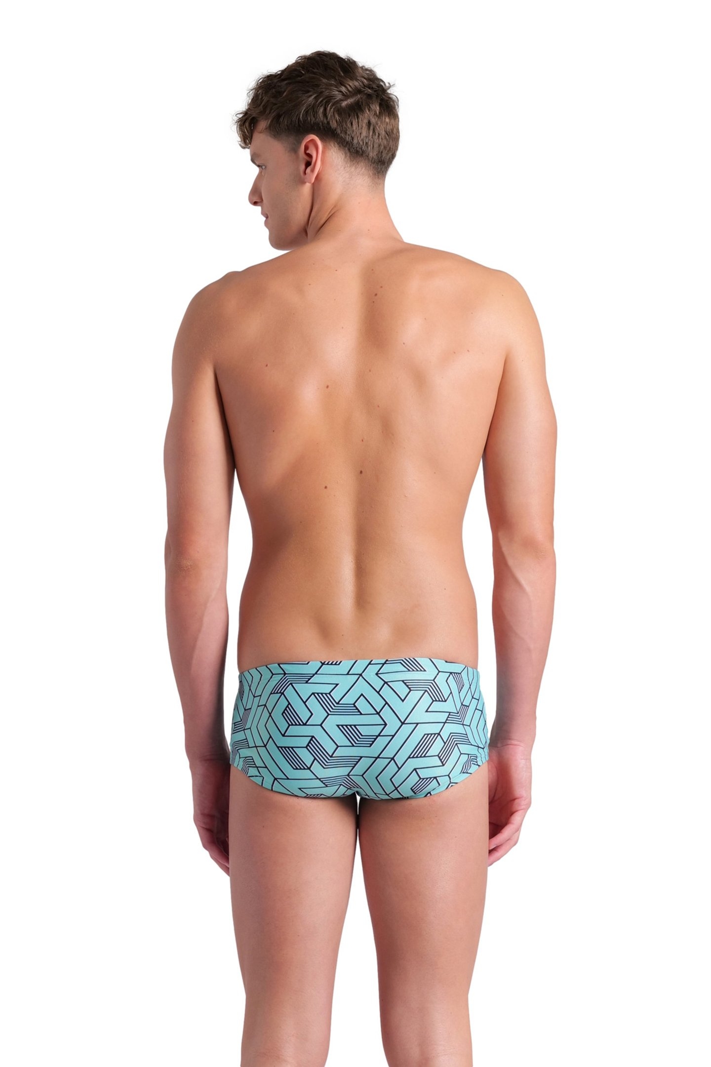 MEN'S ARENA ESCAPE SWIM LOW WAIST SHORT BLACK WATER BLUE MUL 2