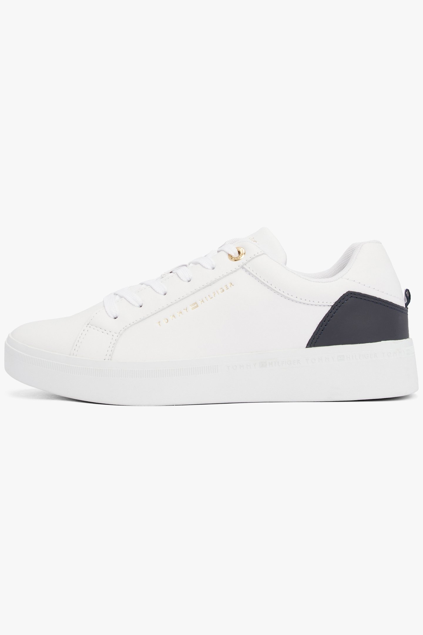 ELEVATED ESSENTIAL LEATHER SNEAKER WHITE 6