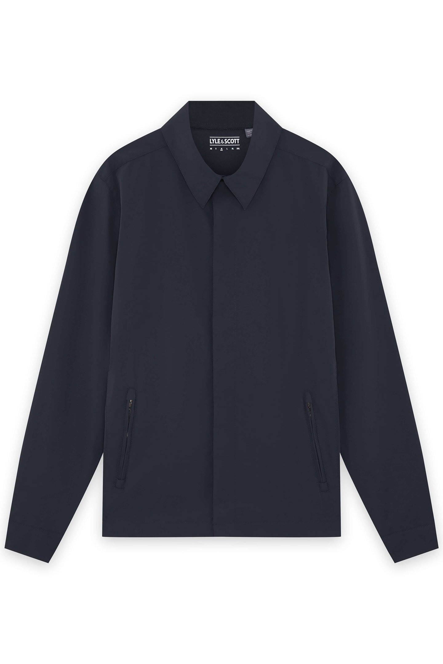 ZIP THROUGH NYLON OVERSHIRT DARK NAVY 4