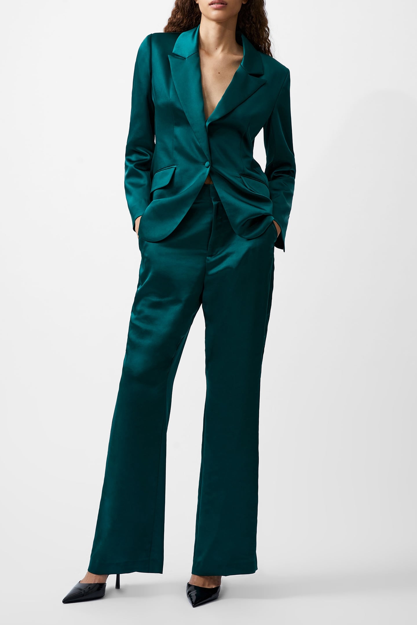 CAREY SATIN BLAZER FOREST 2