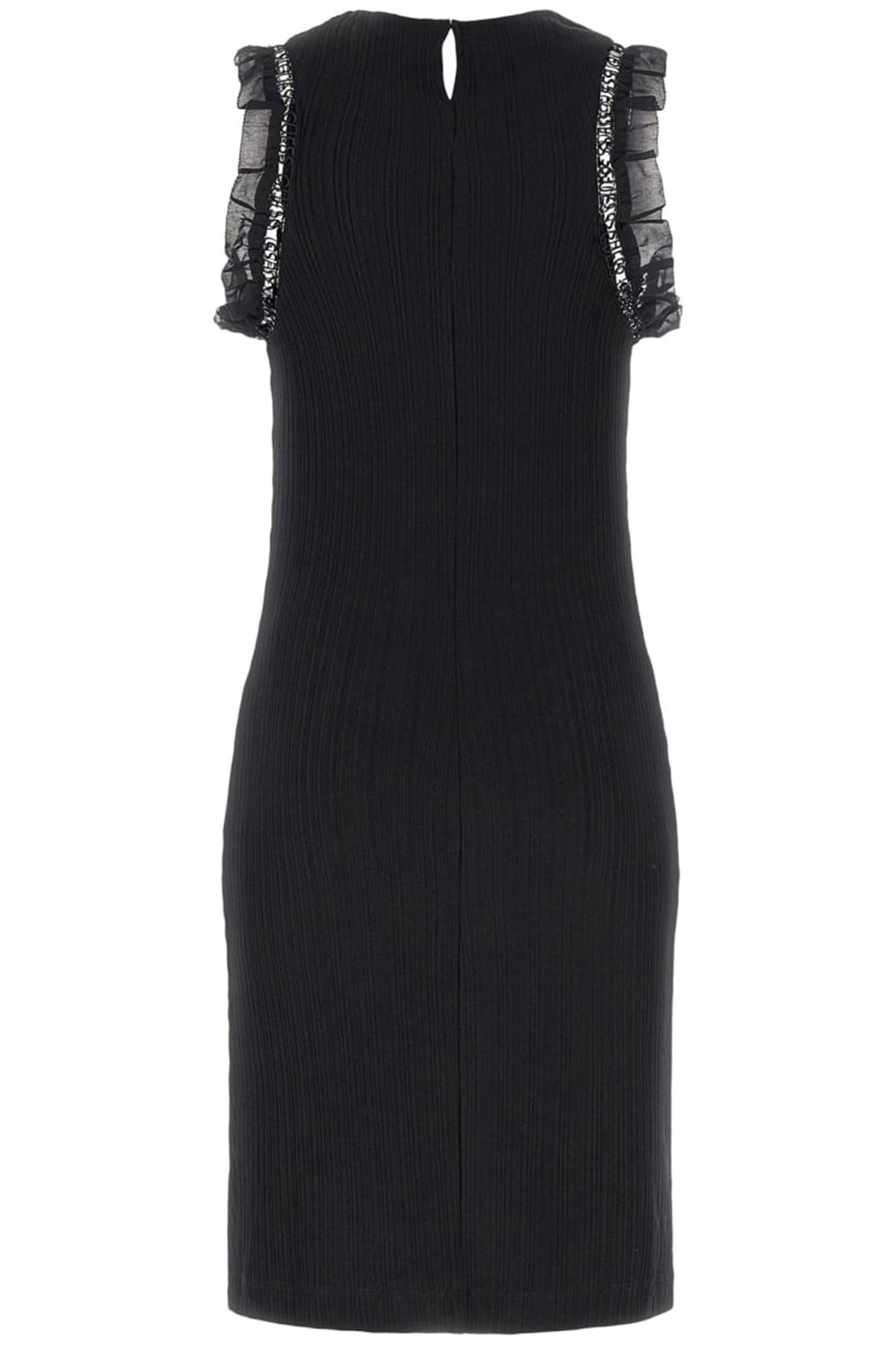 OLGA FRILL DRESS JET BLACK A996 2