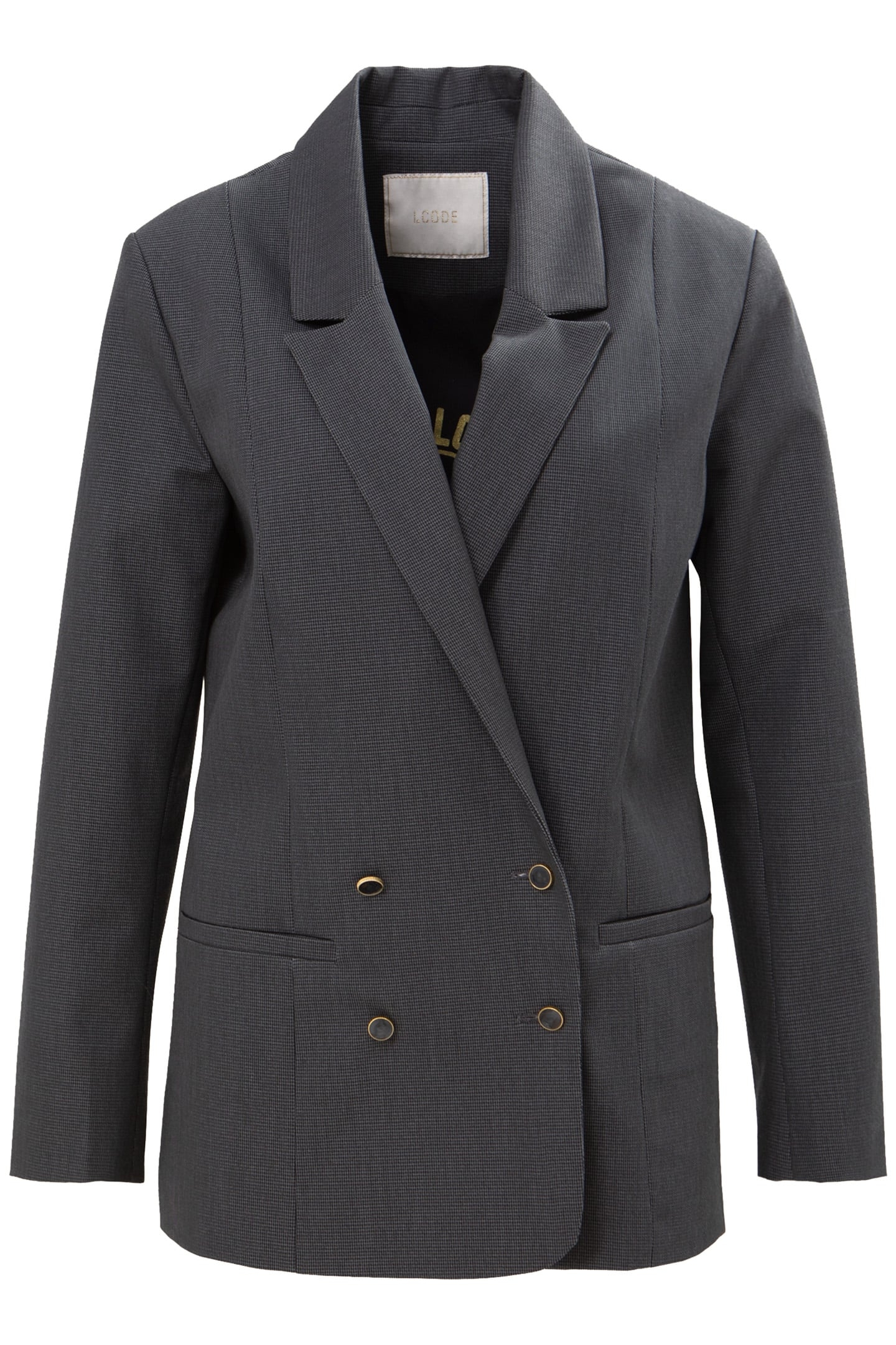 CHARCOAL HOUNDSTOOTH SUIT JACKET ANTHRACITE 4