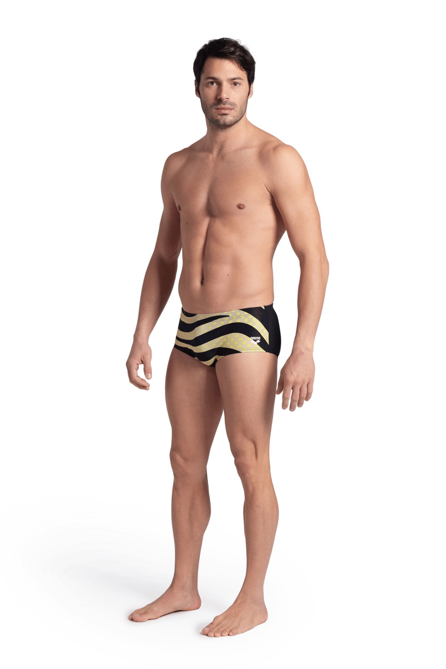 MEN'S ARENA MULTI STRIPES SWIM LOW WAIST BLACK MULTI 3