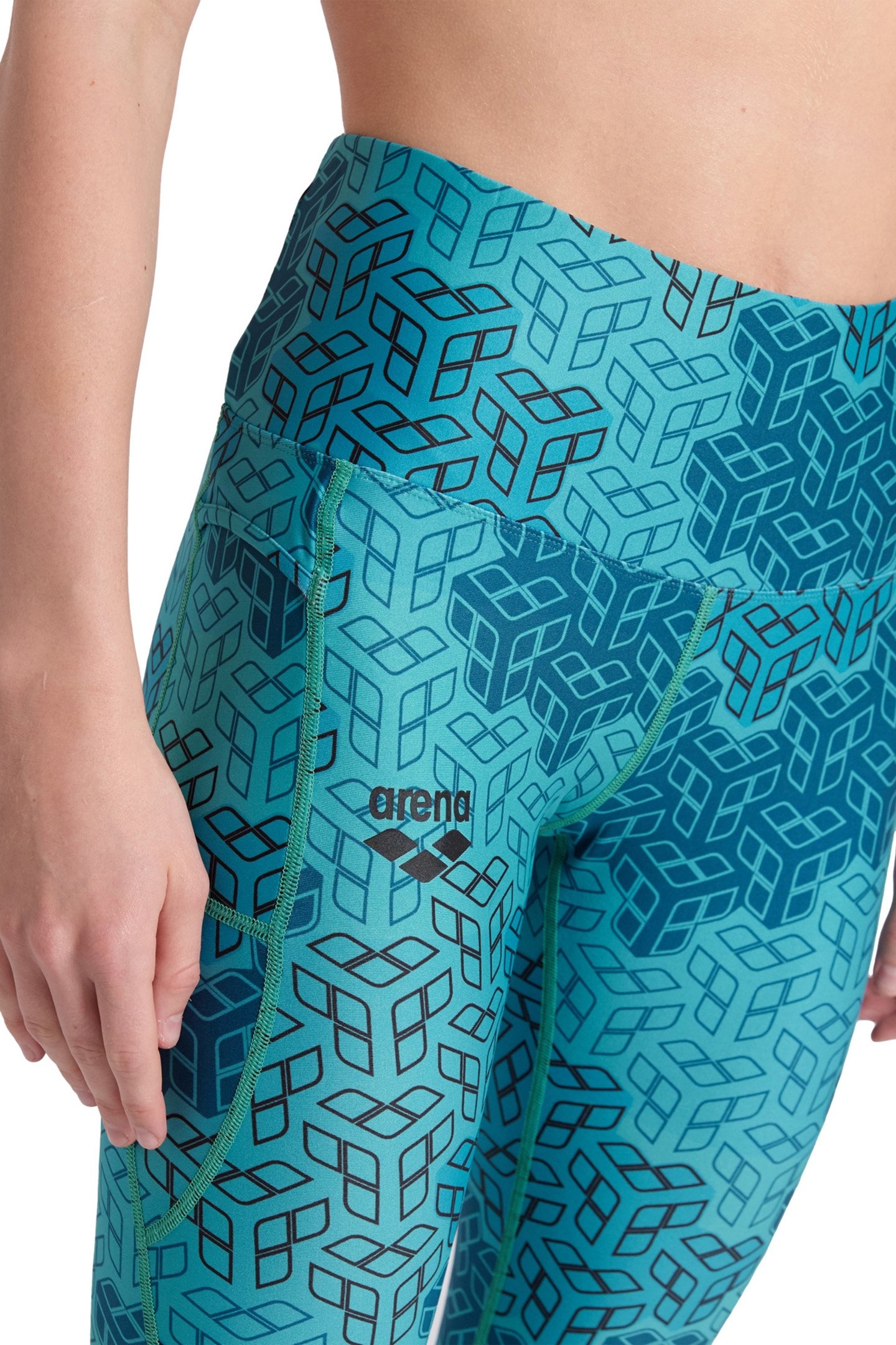 WOMEN'S 7/8 TIGHT SIDE PANELS WATER MULTI/WATER MULTI 4