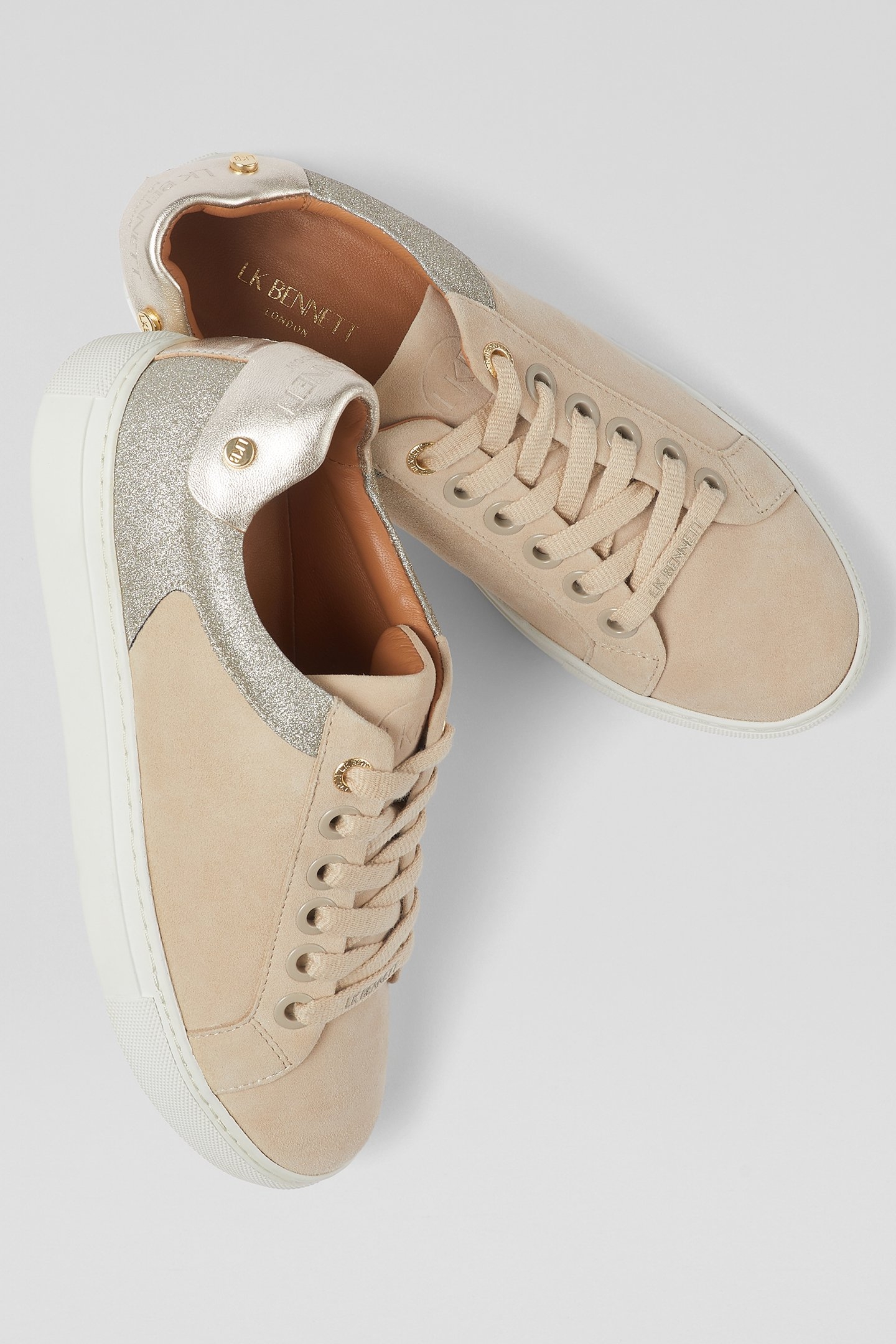 FL SIGNATURE STUD TRAINER CREAM/GOLD 4