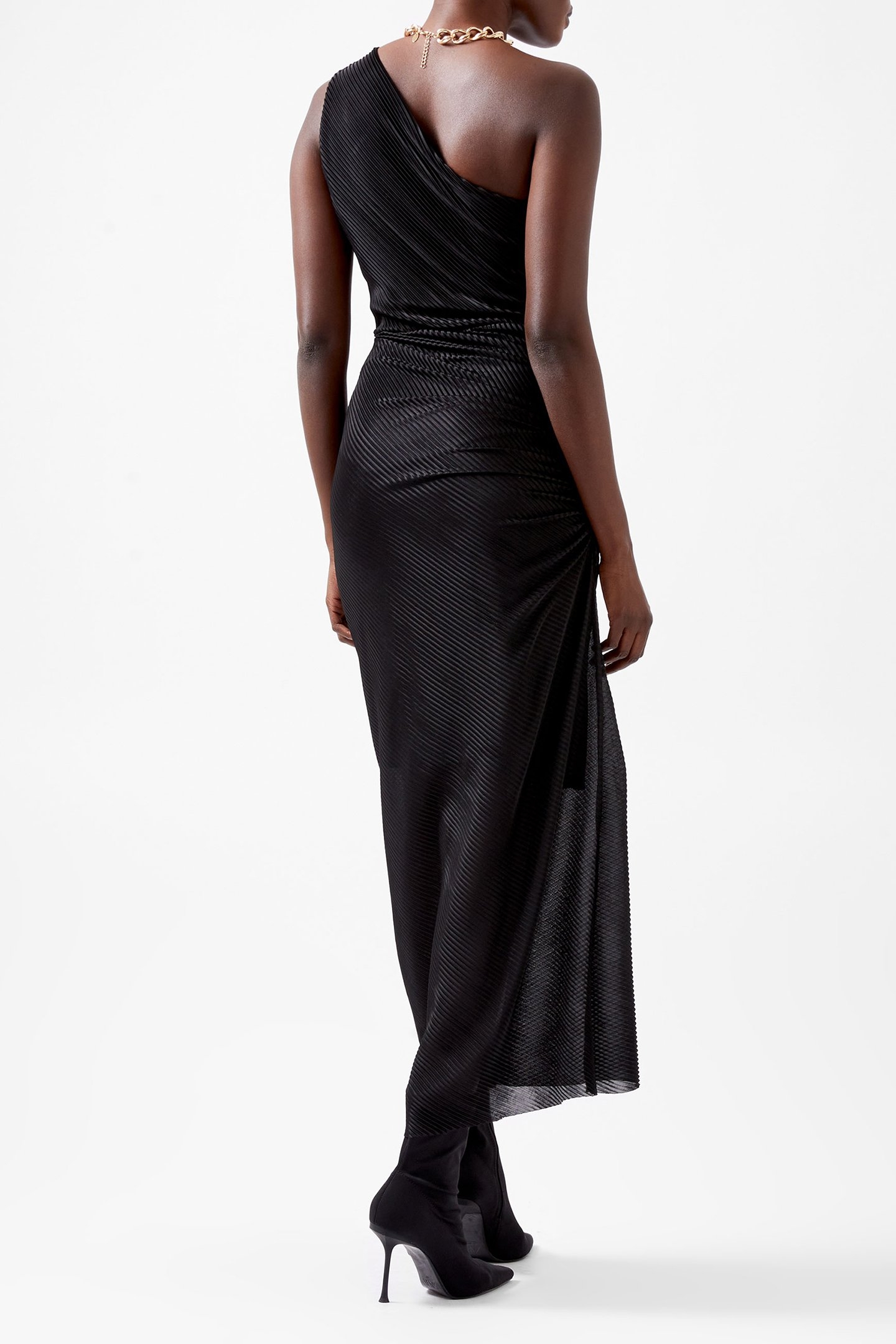 TALITHA PLISSE MAXI DRESS BLACKOUT 2