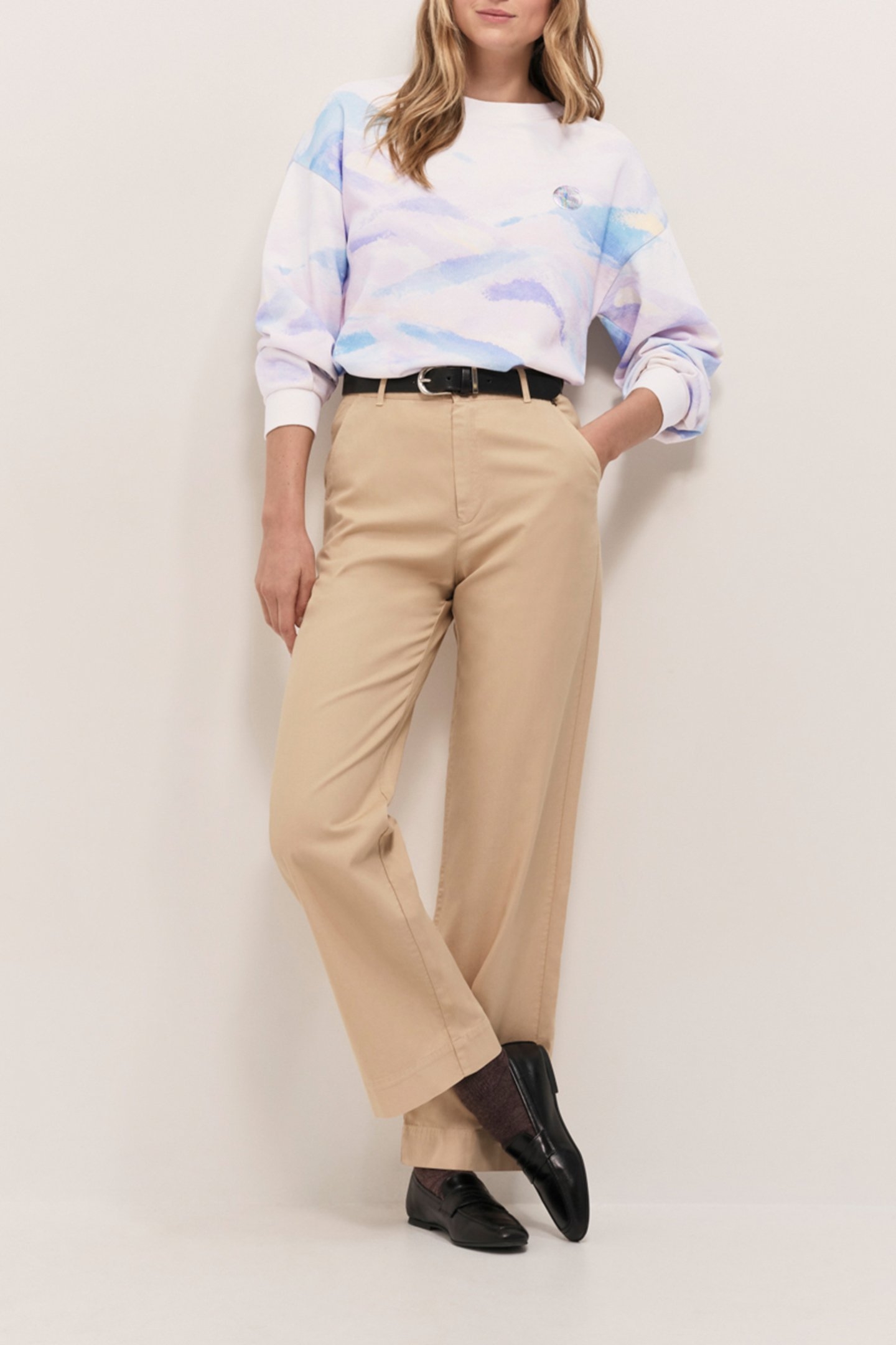 MARCUS ECRU TIE-DYE FLEECE SWEATSHIRT 3