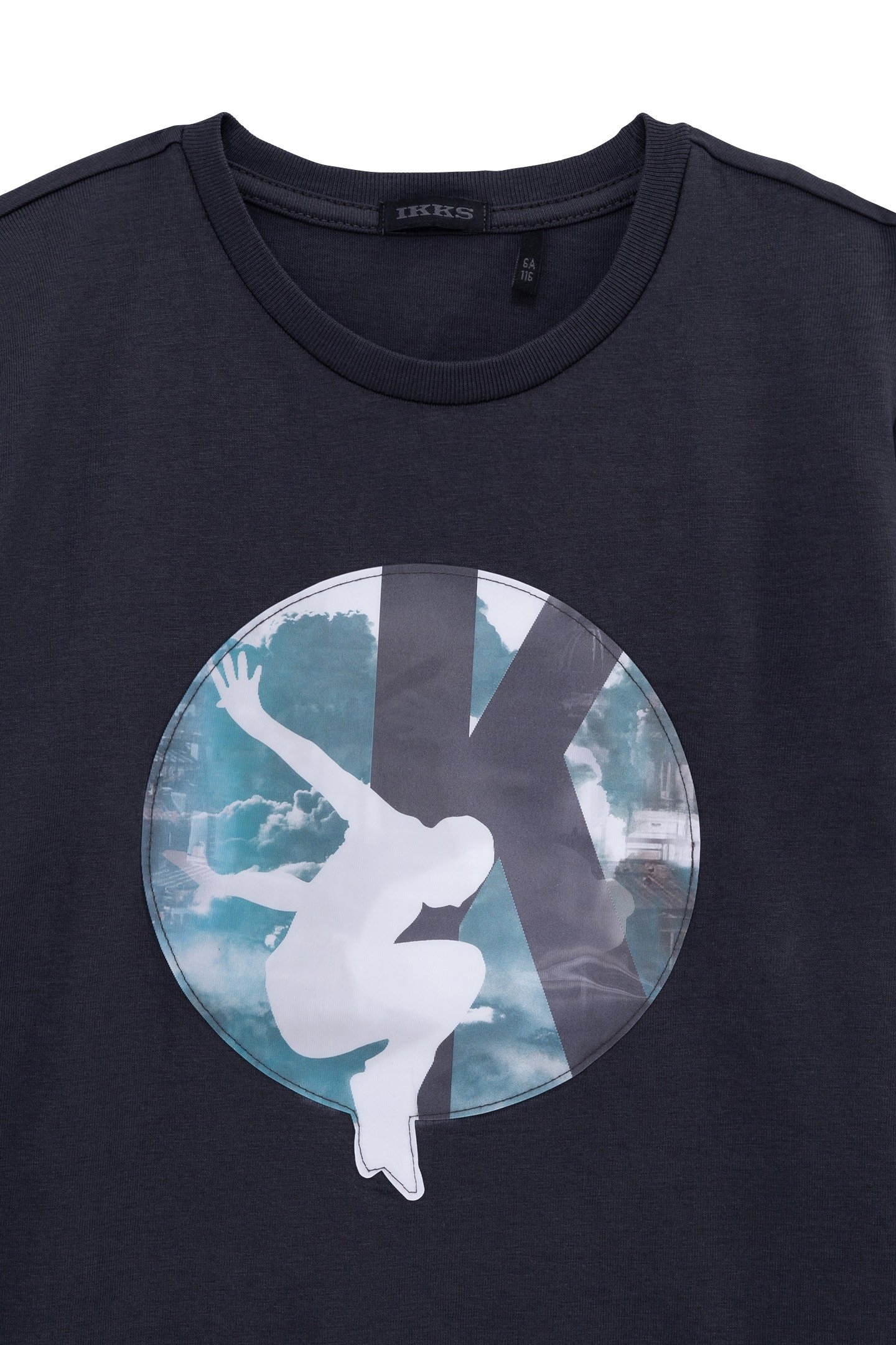 BOY'S GREY ORGANIC COTTON LENTICULAR T-SHIRT PARIS 4